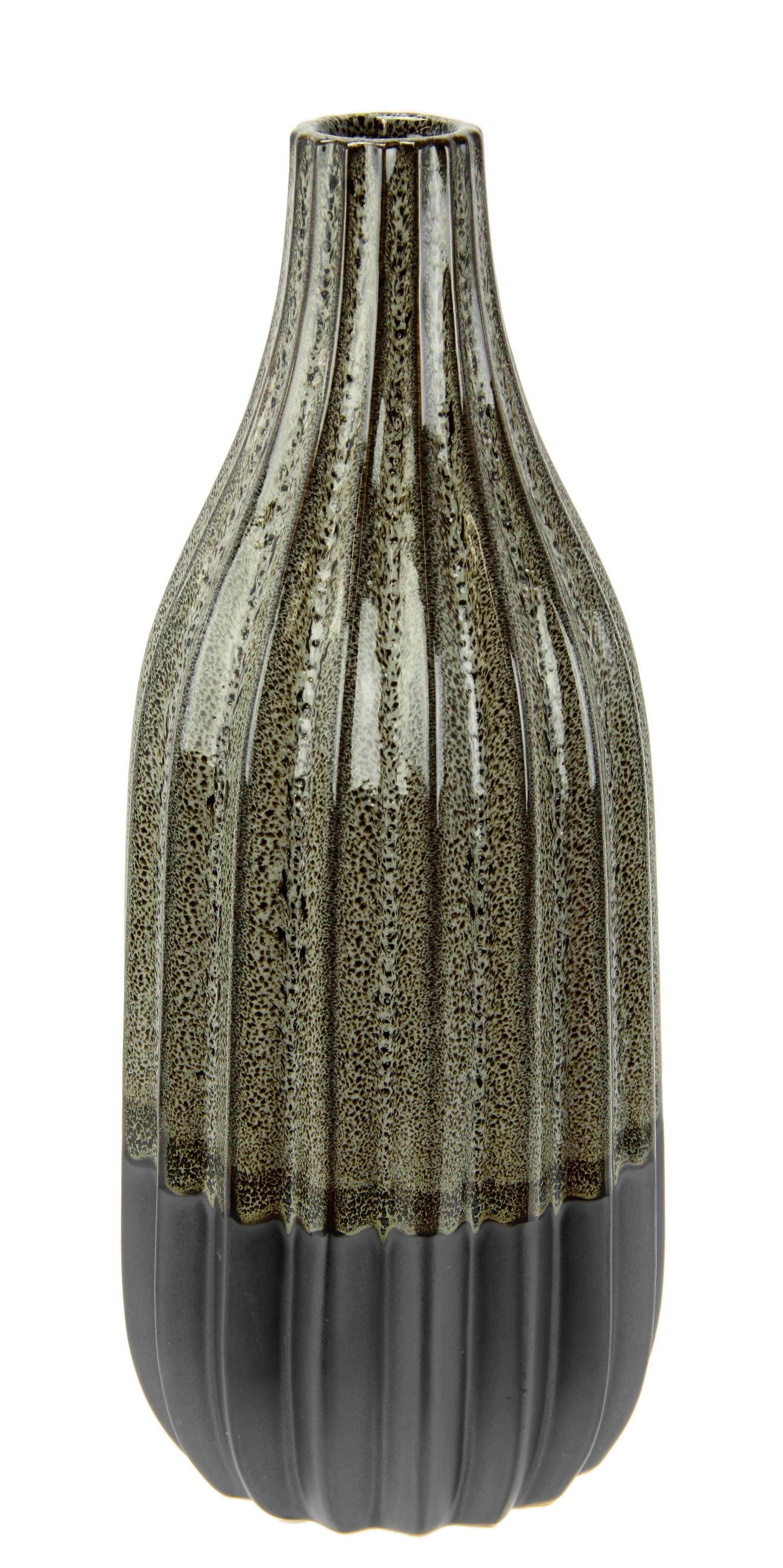 I.GE.A. Dekovase Vase aus Keramik, geriffelt, günstig online kaufen