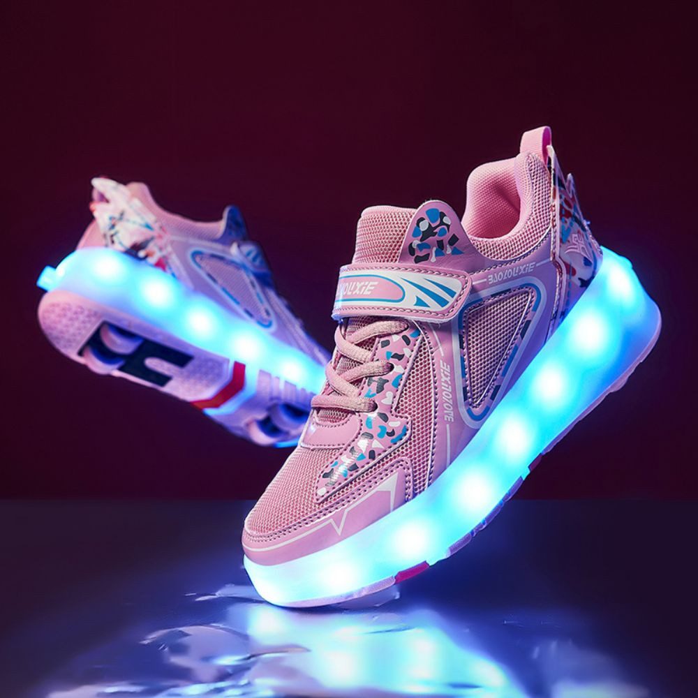 HUSK'SWARE Rollschuhe, Leuchtende Rollschuhe für Kinder,Schuhe mit Rollen