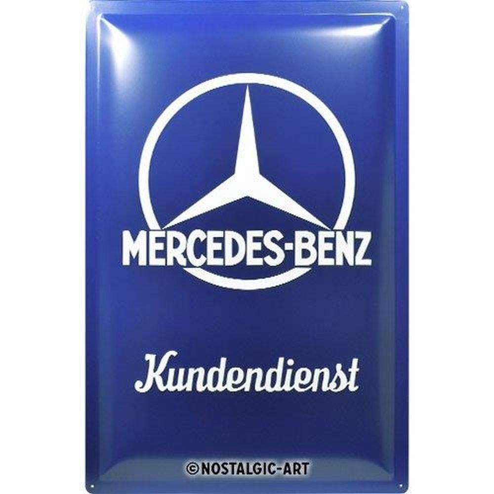 Metallschild Blechschild 40 x 60 cm - Mercedes-Benz - Mercedes-Benz Kundendienst