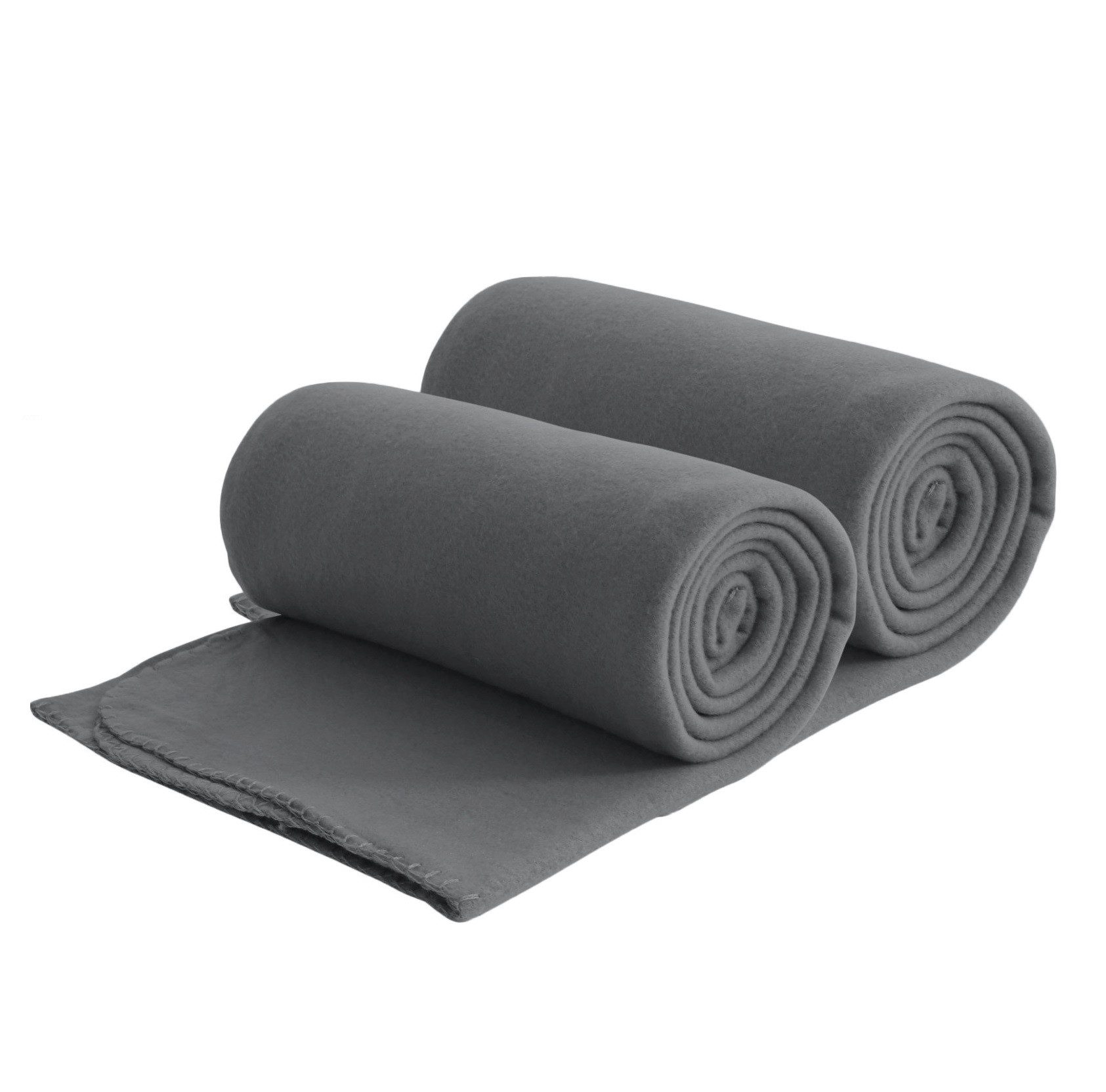 Wohndecke 2er Set eco-line Fleecedecke ca. 130x160, wometo, OEKO-TEX®, 100% recyceltes Material, Antipilling