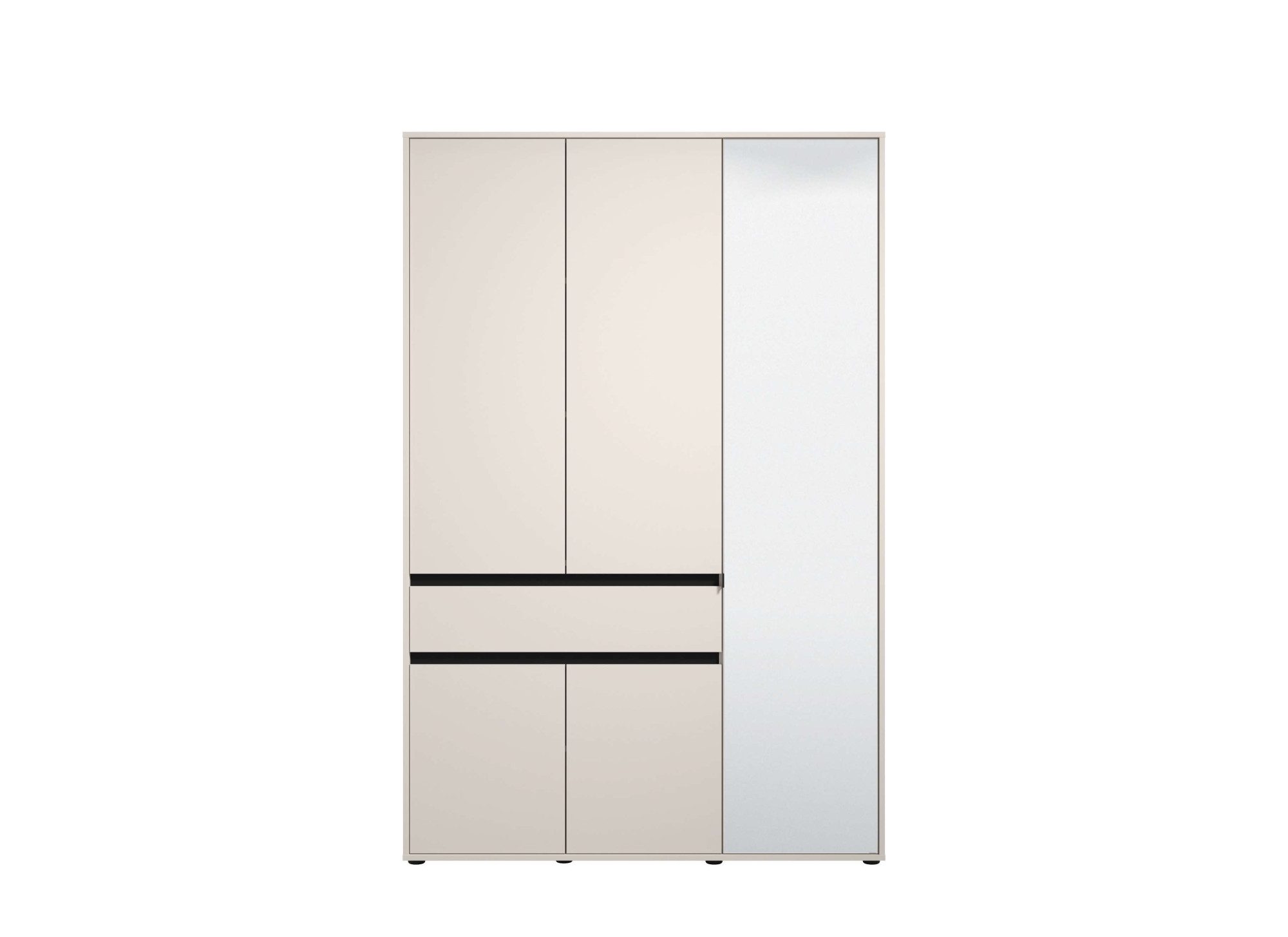 Home affaire Kleiderschrank Corbett, grifflose Optik, FSC-zertifziert, Made in Europe (138 oder 182,5cm breit, 211cm hoch und 54,5cm tief) mit Spiegel, 1 Schublade und Innenausstattung