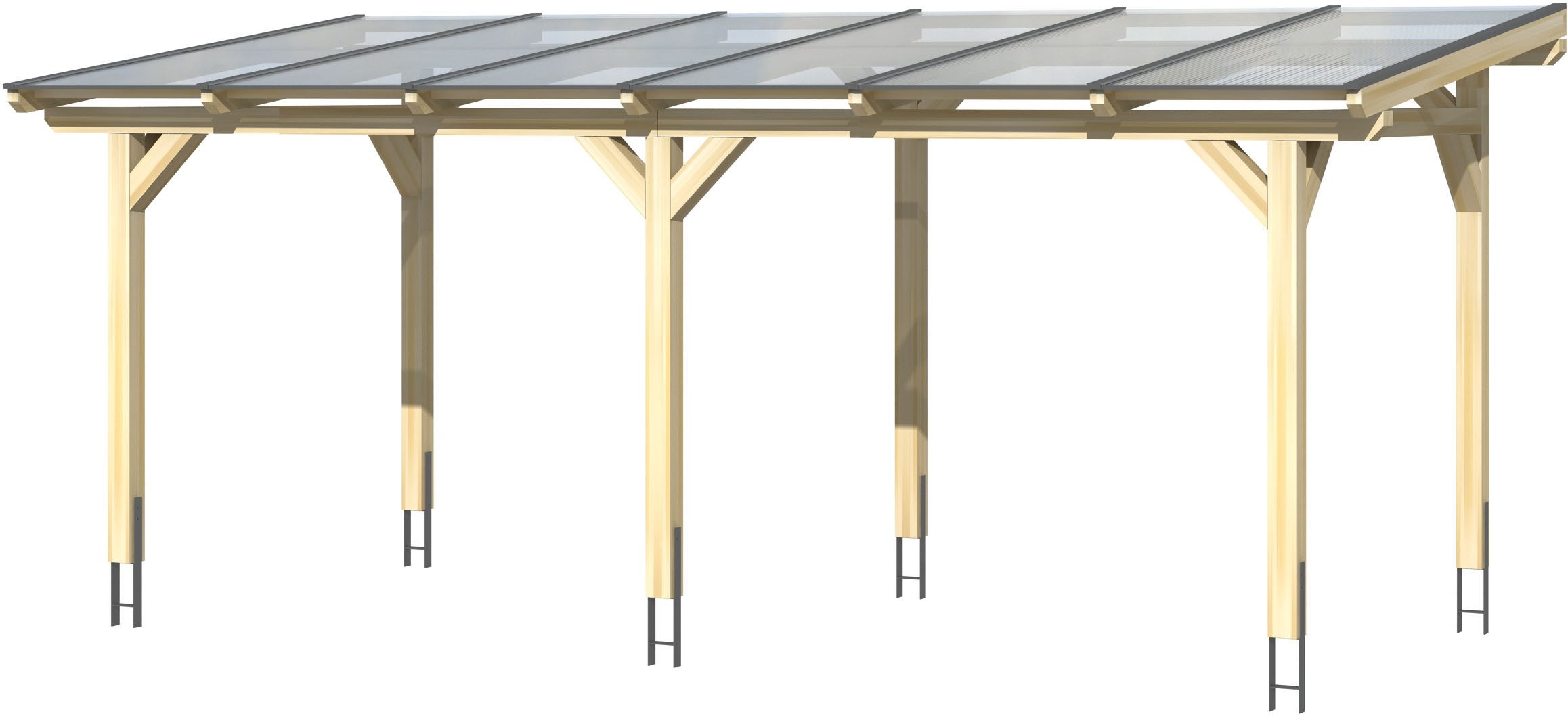 Skanholz Terrassendach Siena, BxT: 648x350 cm, Bedachung Doppelstegplatten, Leimholz