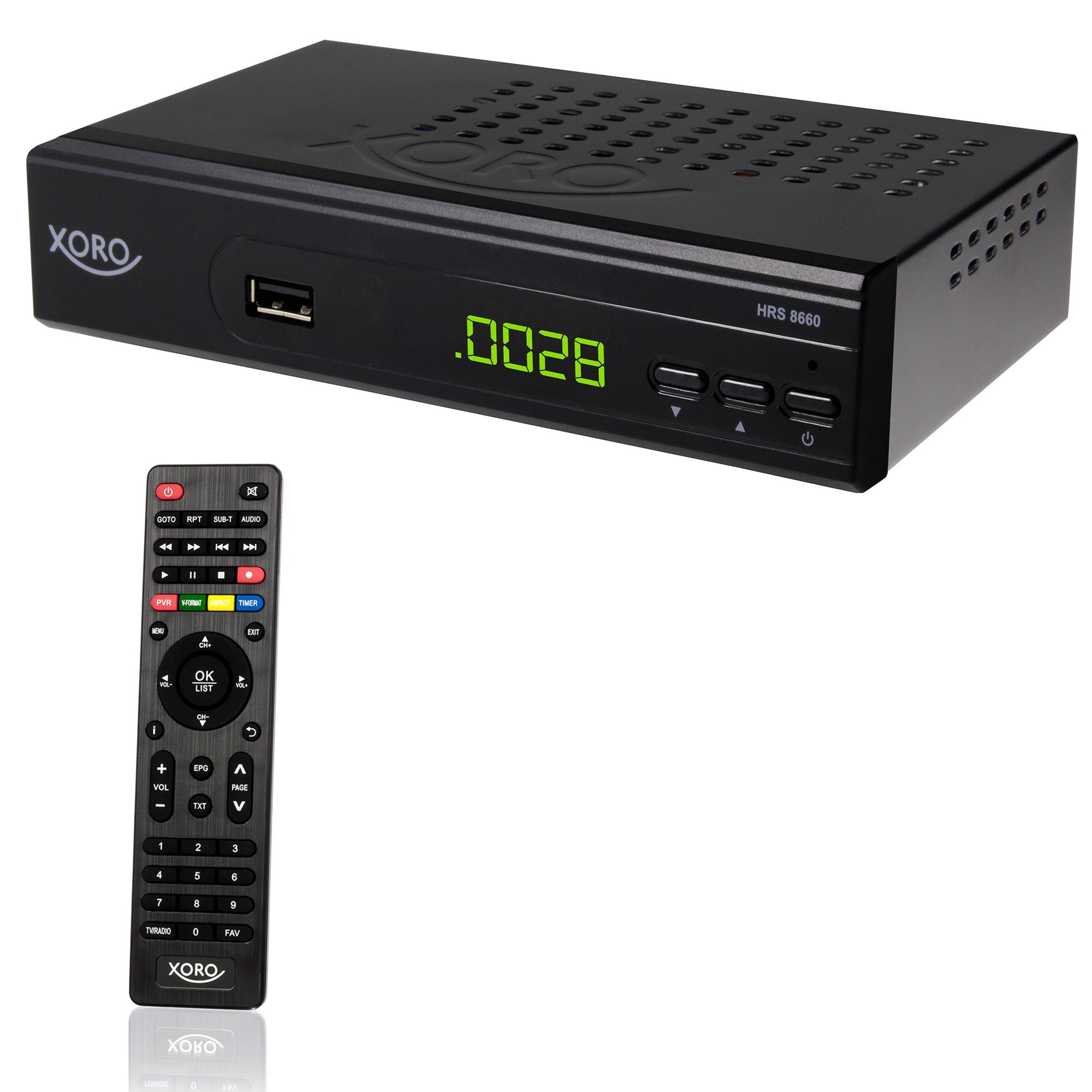 8660 PVR-Ready, HRS Timeshift, LED-Display, Xoro einfache SAT-Receiver HD Installation,