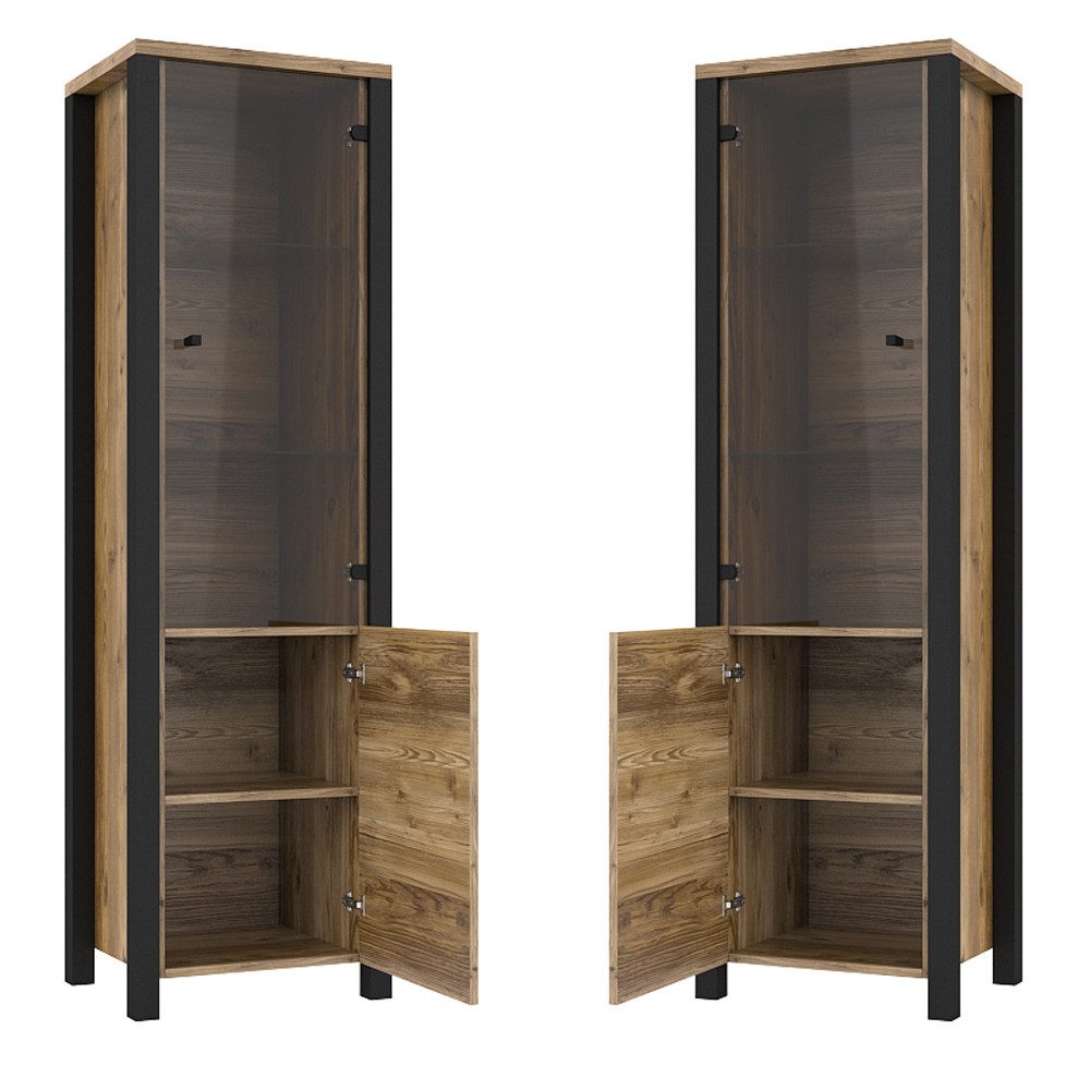 Lomadox Vitrine ORADEA-83 Appenzeller Fichte Nb. günstig online kaufen