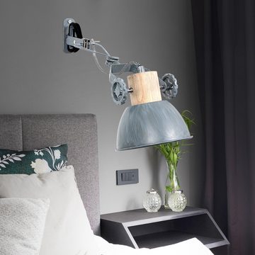 Steinhauer LIGHTING Wandleuchte, Leuchtmittel nicht inklusive, Wandleuchte Wandlampe Schlafzimmerleuchte Spot flexibel Eichenholz