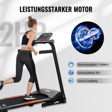 ISE Laufband Elektrisches klappbares Laufband,0-14km/h,15Trainingsprogramme SY-2803