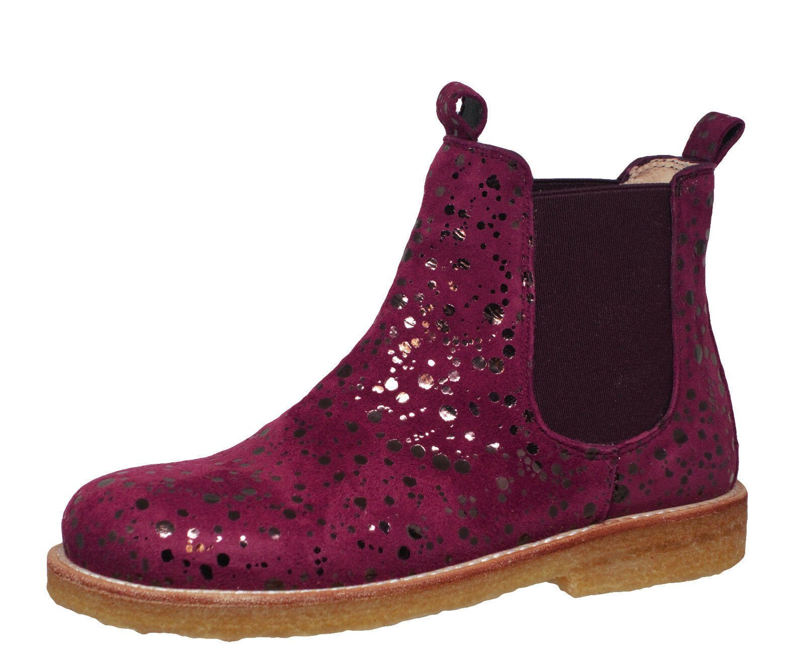 Angulus Angulus 2191 Chelsea Boots komplett Leder Stiefeletten Bordeaux Schnürstiefelette