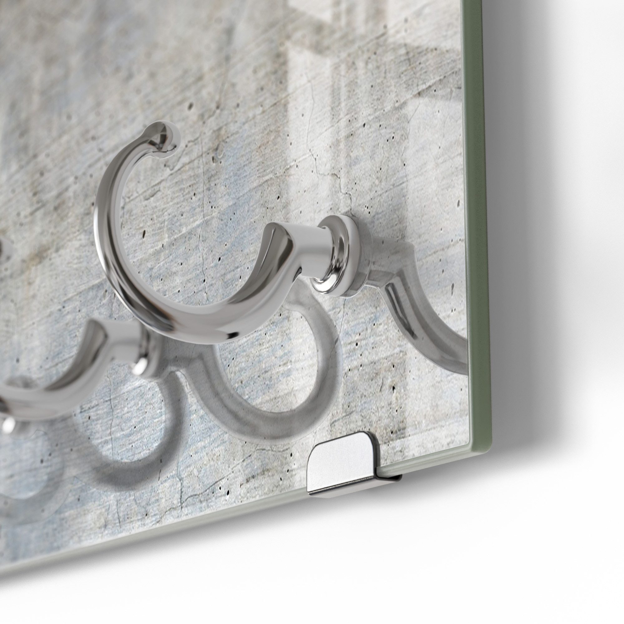 DEQORI Schlüsselbrett 'Unverputzte Zementtextur', (1 St), Schlüsselhalter Schlüssel Haken Schlüsselboard modern Schlüsselleiste