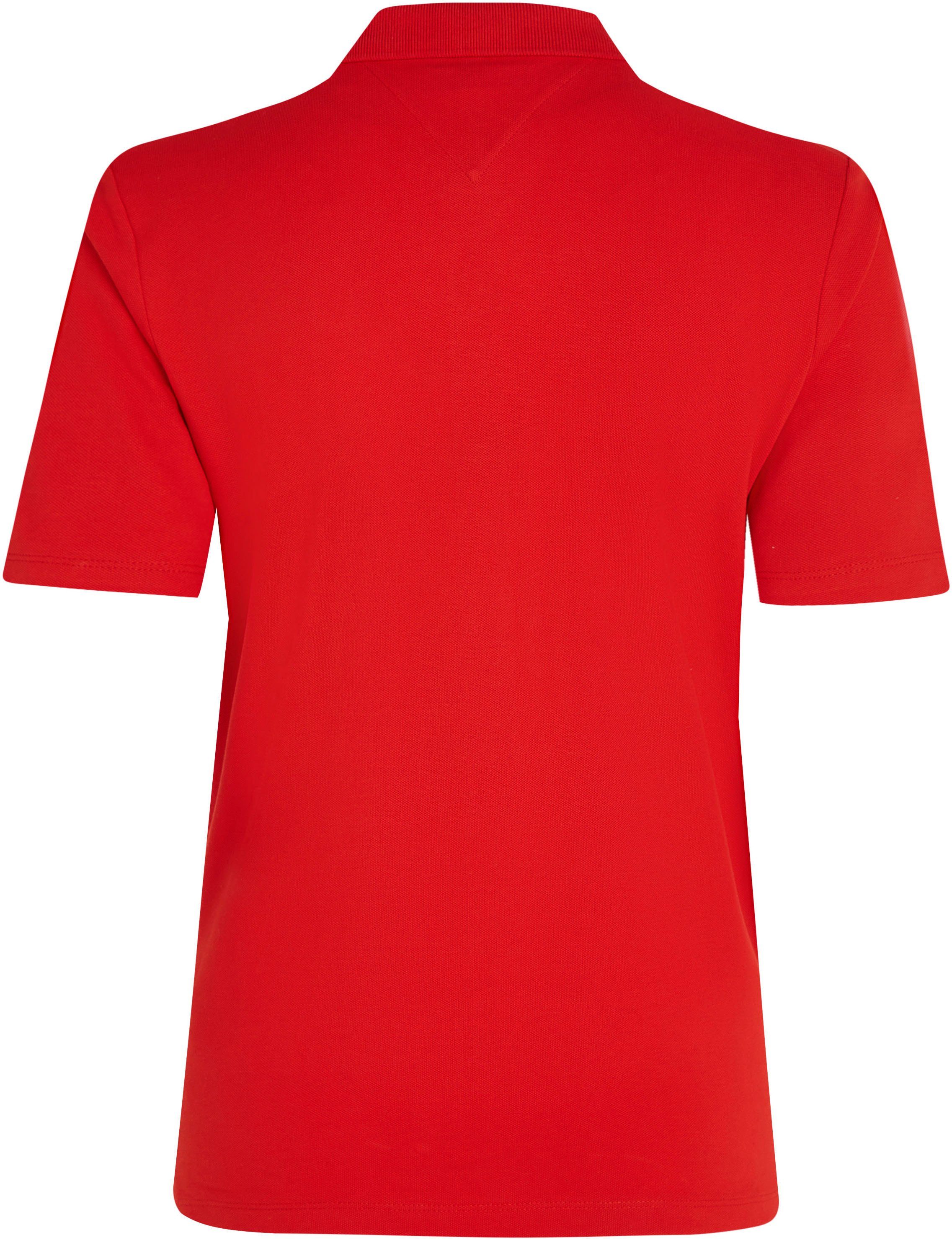 Tommy Hilfiger Poloshirt REG CREST EMB mit POLO SS Logostickerei Fierce_Red