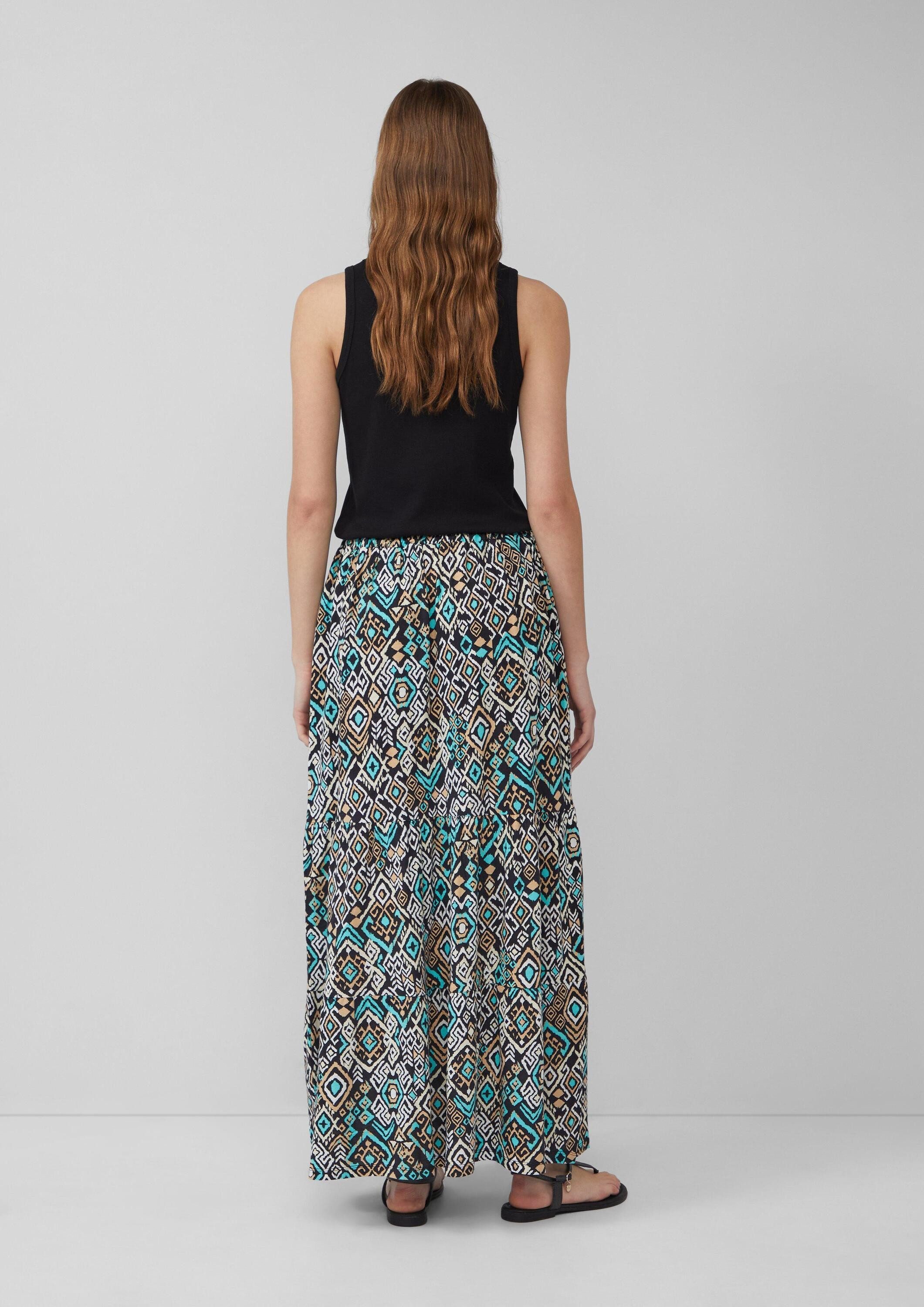 s.Oliver Maxirock Rock Maxi-Stufenrock aus Jersey