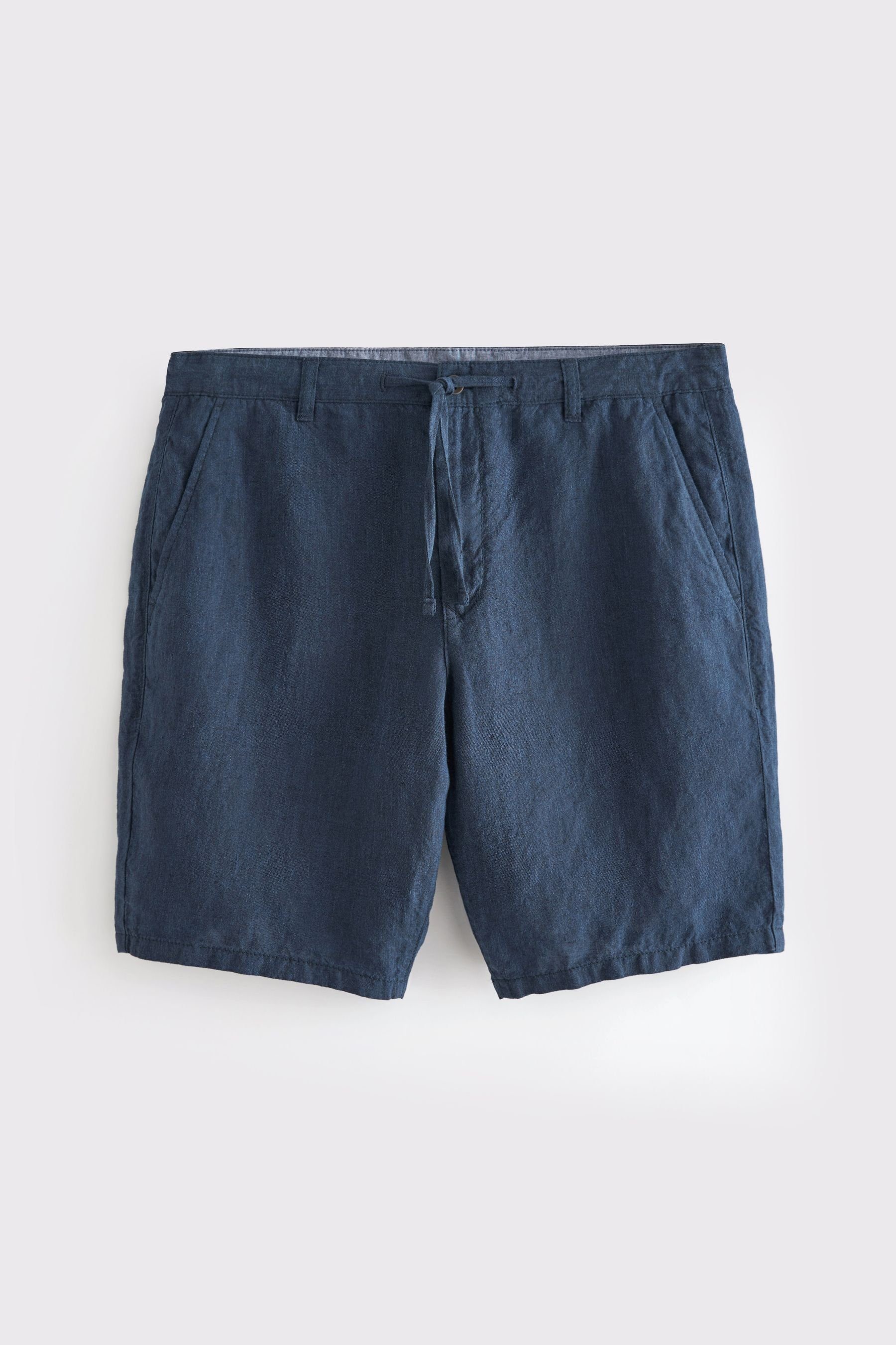 Navy Shorts Next Leinen-Shorts (1-tlg) Blue
