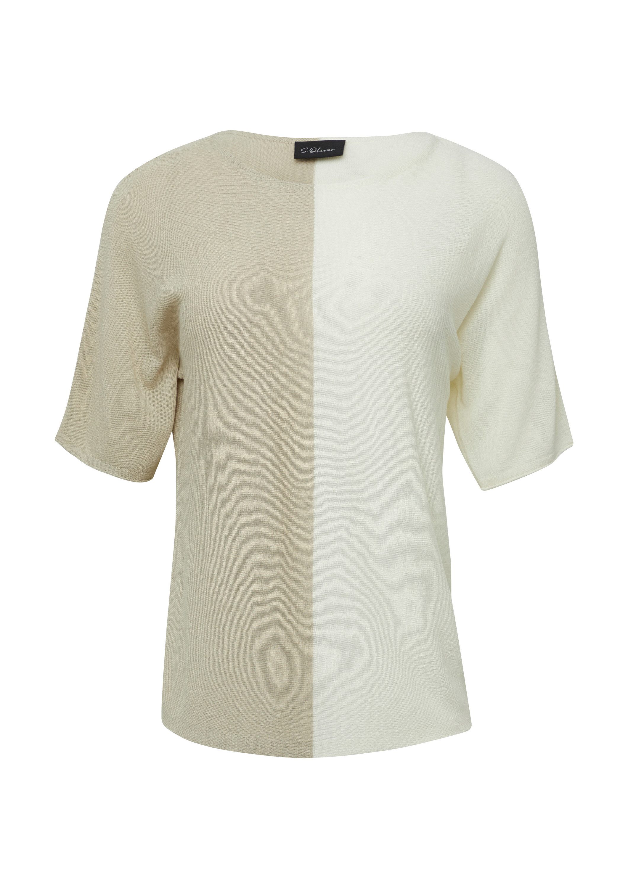 s.Oliver Kurzarmpullover Strickpullover Feiner Strickshirt in günstig online kaufen