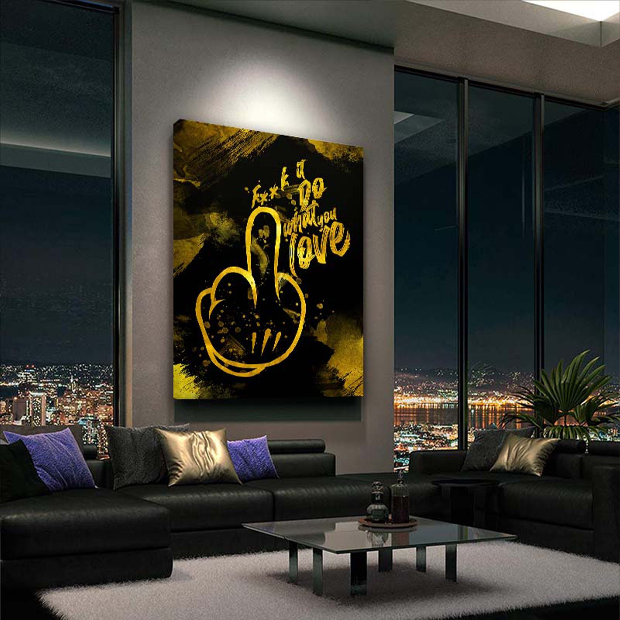 ArtMind XXL-Wandbild F**K IT, Premium Wandbilder als Poster