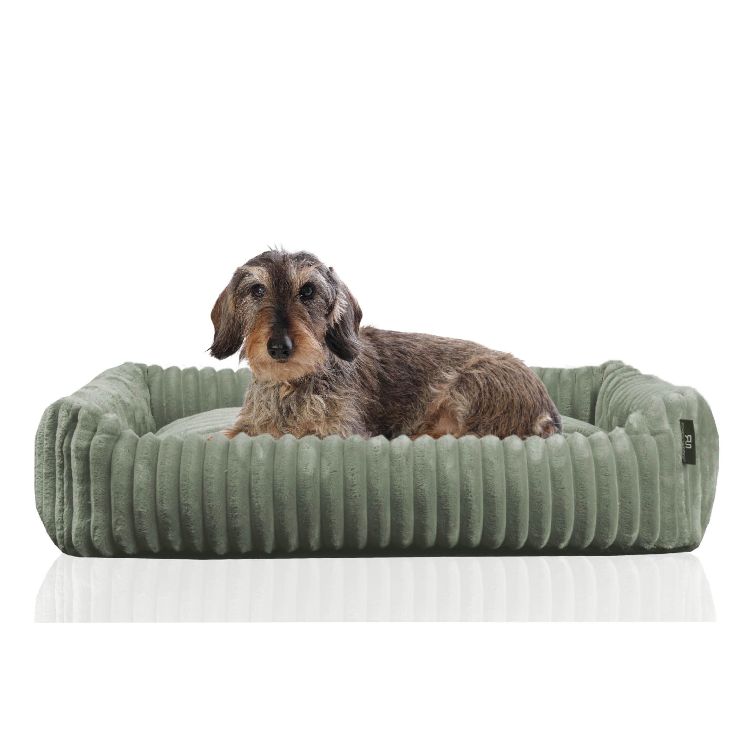 Rohrschneider Tierbett weiches Hundebett rutschfeste Unterseite Cordstoff 2 Farben