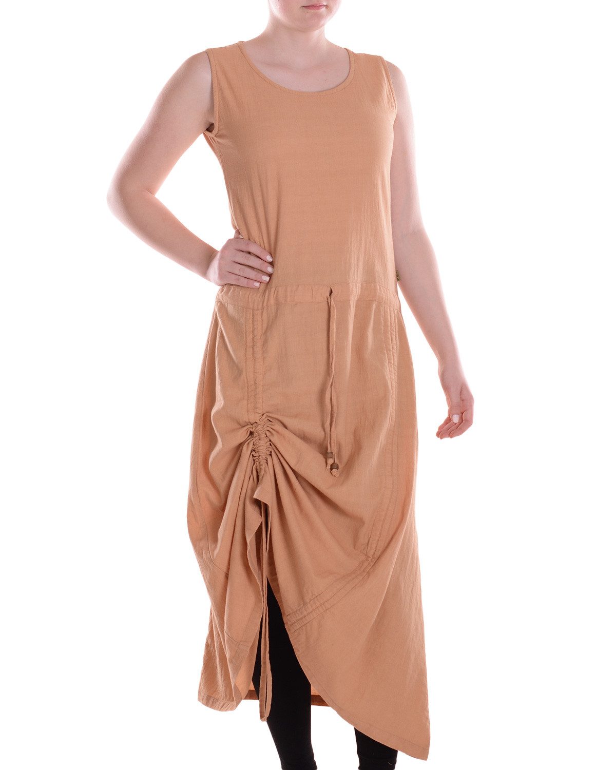 Vishes Midikleid Damen Wadenlang Kleid Baumwolle günstig online kaufen