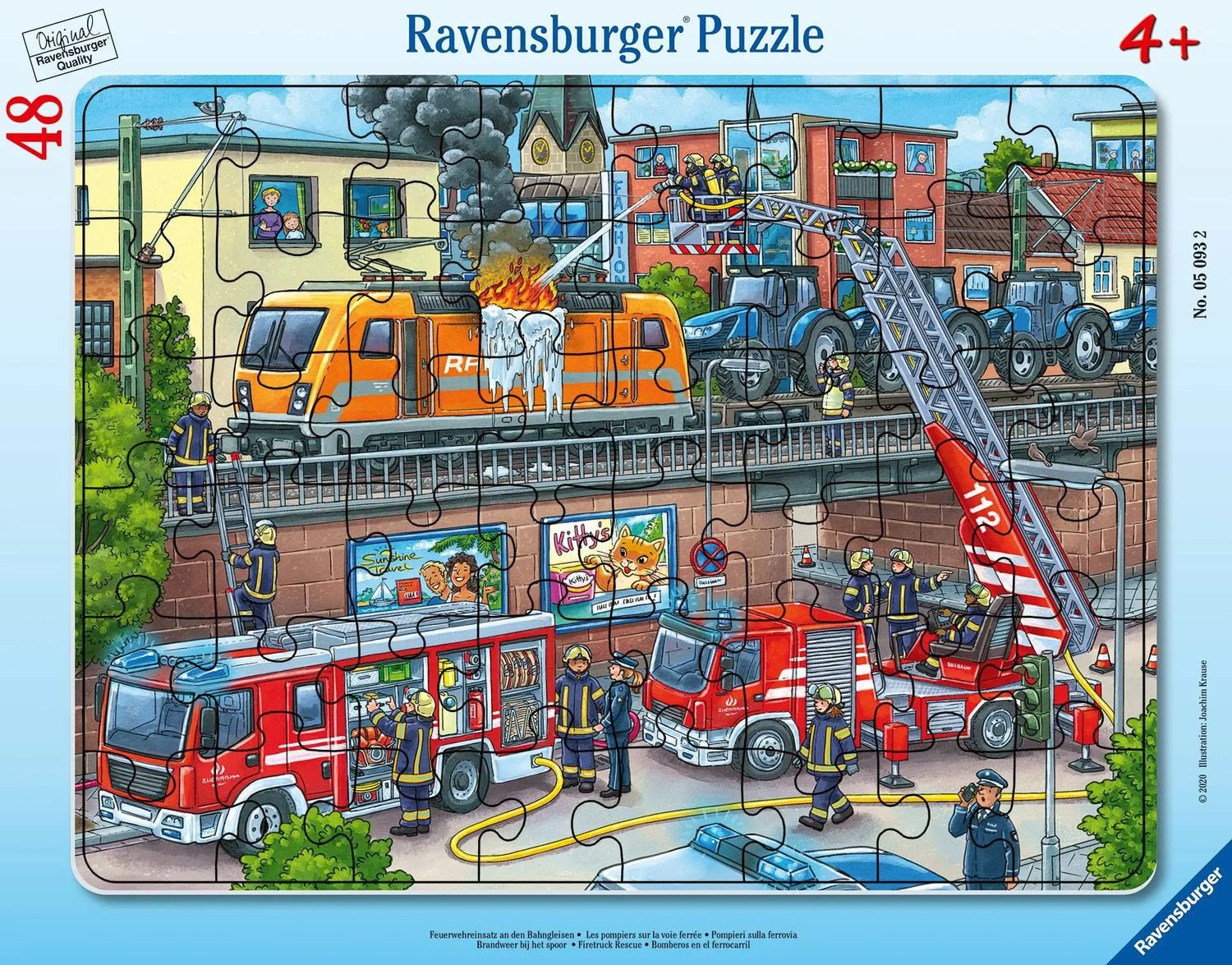 Ravensburger Puzzle Ravensburger Kinderpuzzle - 05093 Feuerwehreinsatz an den..., 48 Puzzleteile