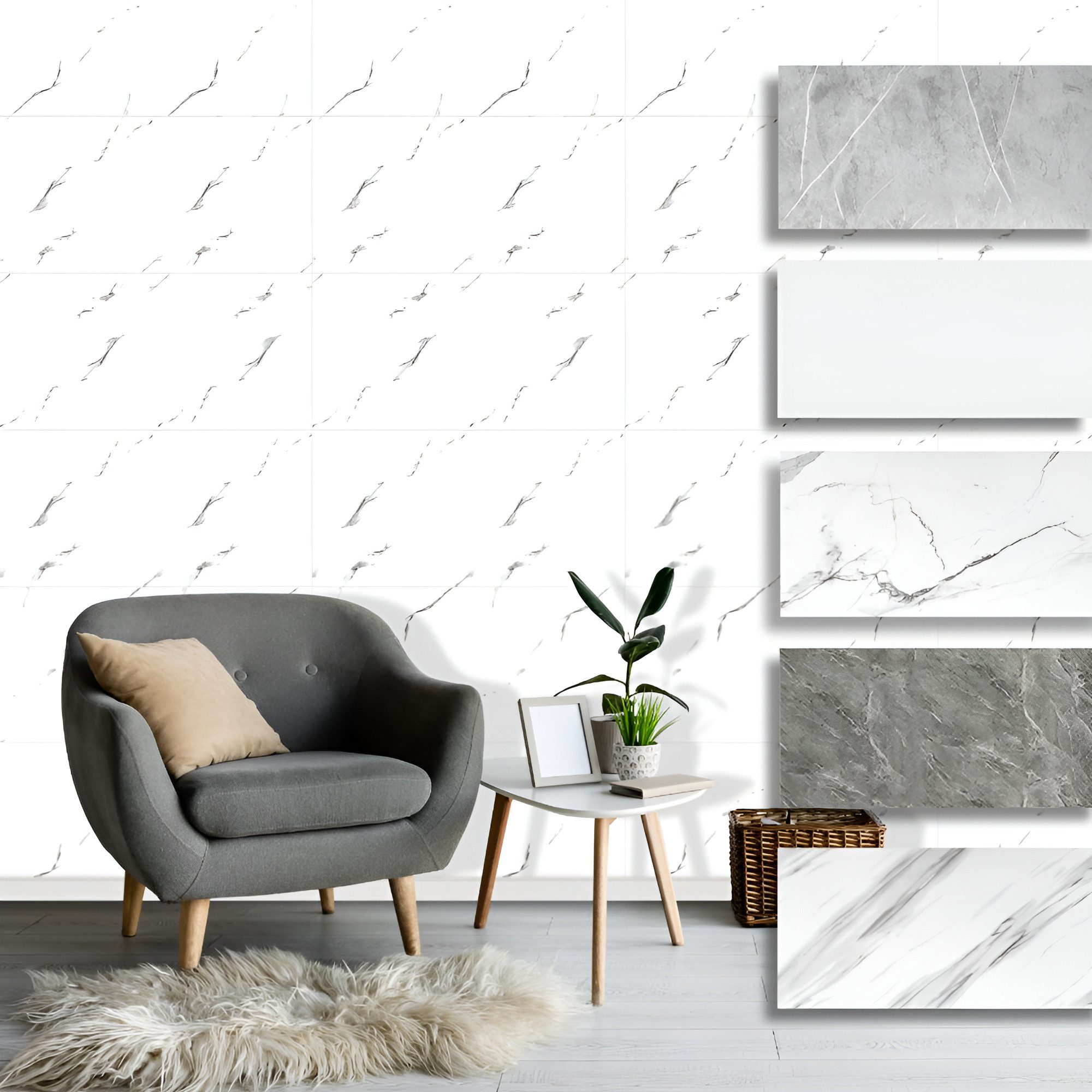 Hexim Wandpaneel, (Wandverkleidung Marmor Optik 0,9 günstig online kaufen