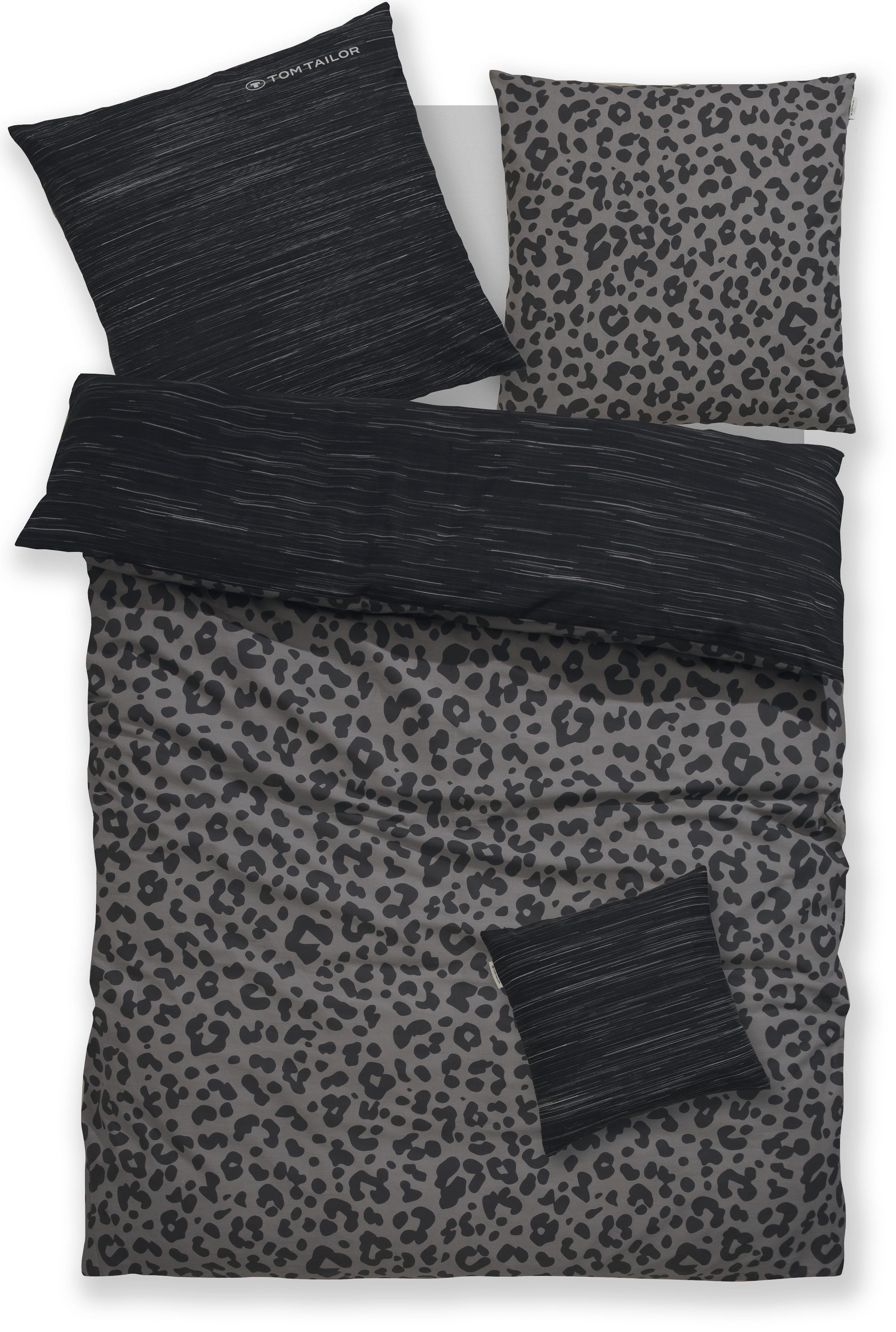 TOM TAILOR HOME Bettwäsche Ellja, Renforcé, 3 teilig, in Gr. 135x200 oder 155x220 cm, 100% Baumwolle, Leo Design