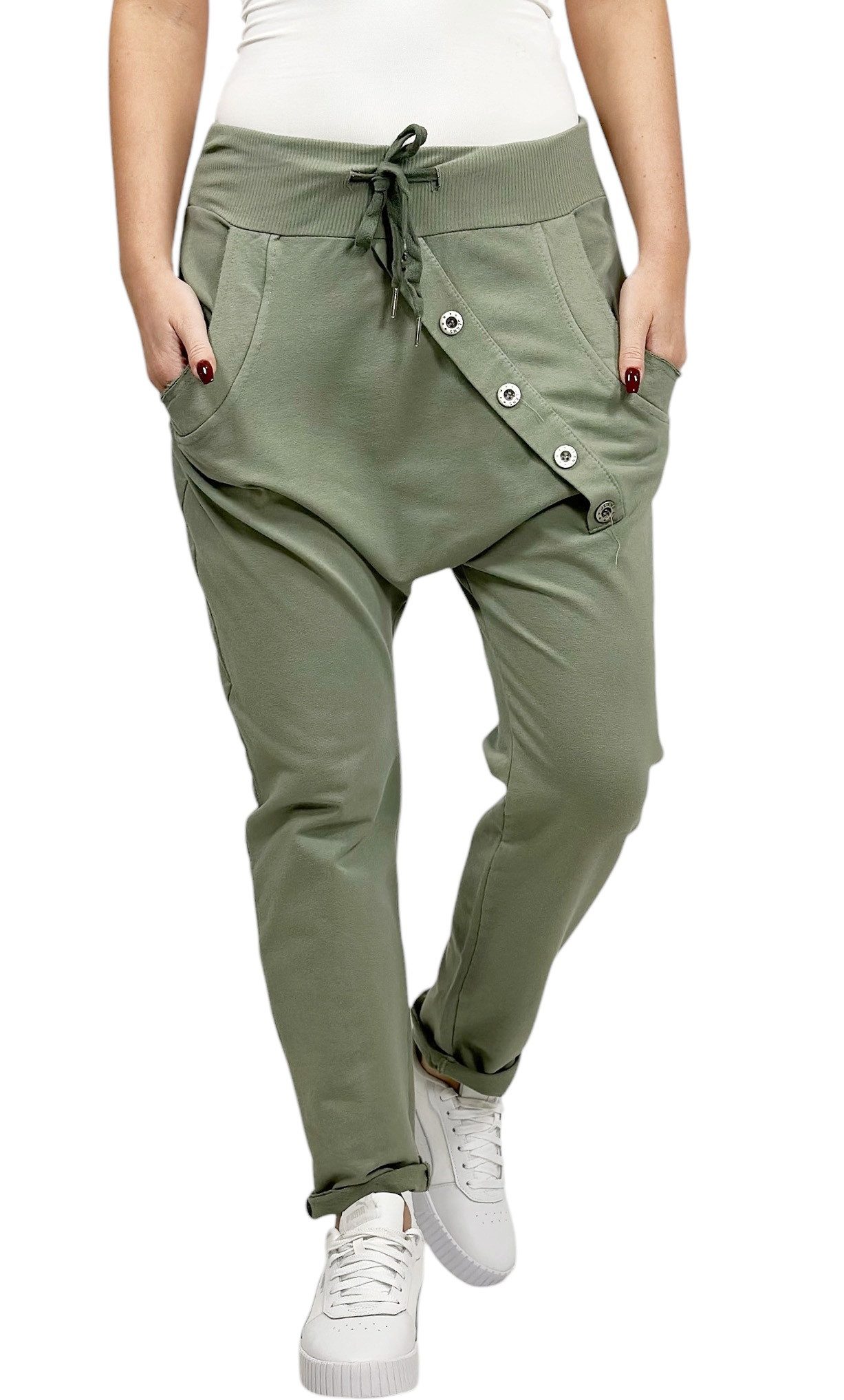 Mississhop Boyfriend-Hose Damen Baumwollhose Hose Sweatpants Jogginghose Baumwolle M.295