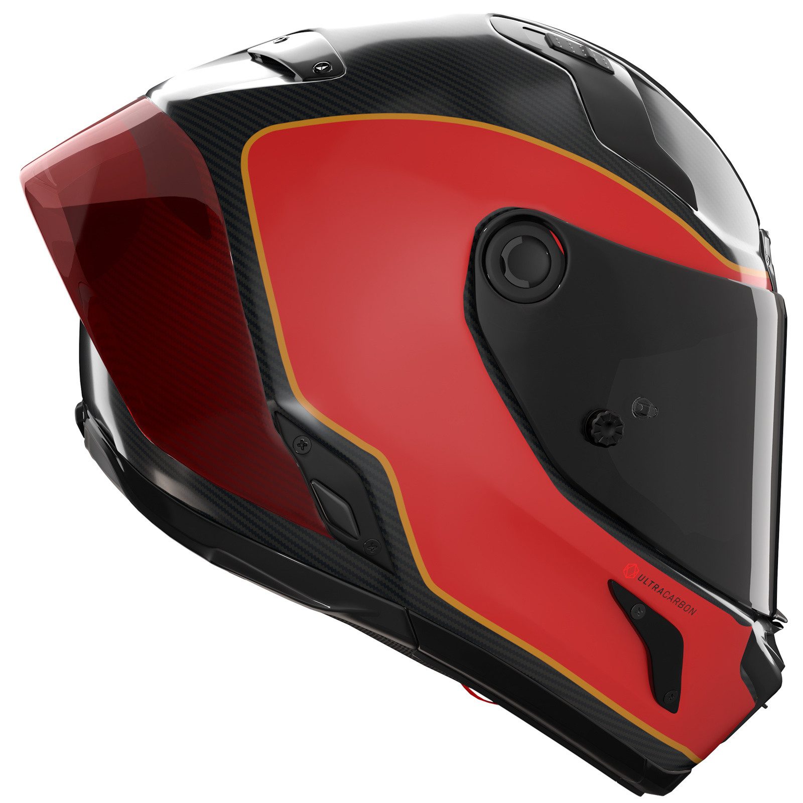 NOLAN Motorradhelm Nolan X-804 RS Ultra Carbon Asso Di Picche Integralhelm Rot / Gold M (1er Set), integralhelm motorrad