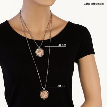 Amello Edelstahlkette Amello Damen Coin Kette vergoldet, Coin Ketten ca. 80cm, Edelstahl (Stainless Steel), vergoldet (Gelbgold