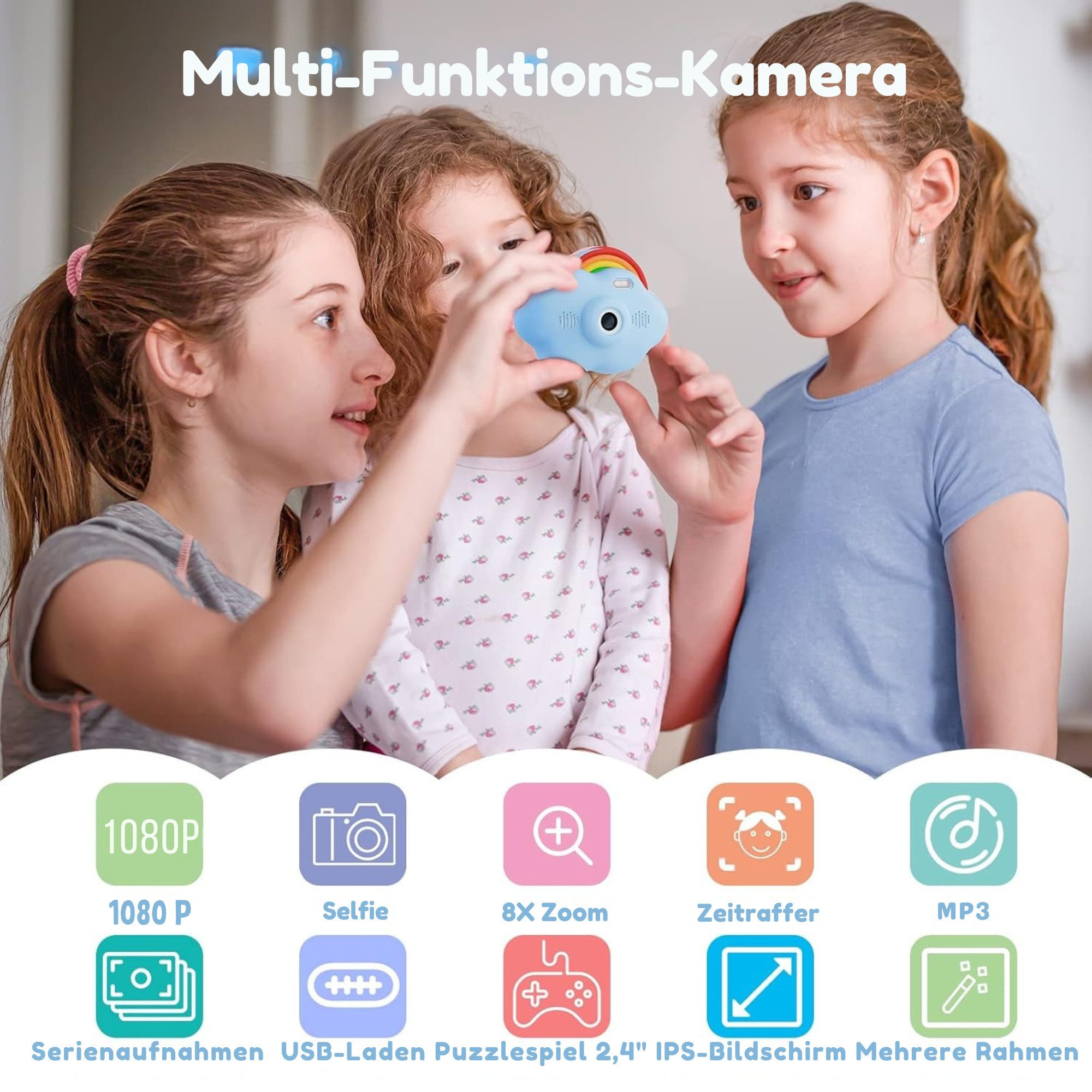 Vivitar Kinderkamera 40 MP & 2,4-Zoll-Bildschirm, 1080p HD, Inkl. 32-GB-Kar günstig online kaufen