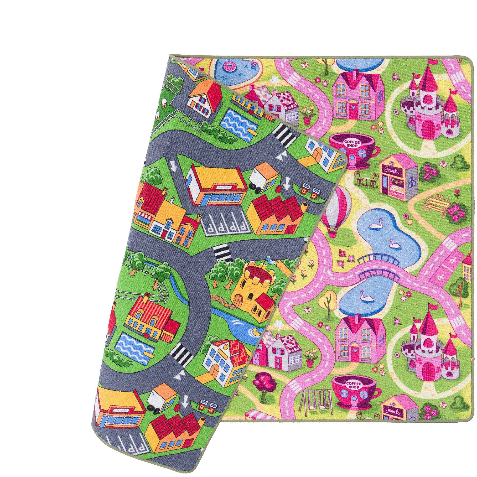 Snapstyle Kinderteppich Straßenteppich Beidseitig Straßenlandschaften, Rech günstig online kaufen