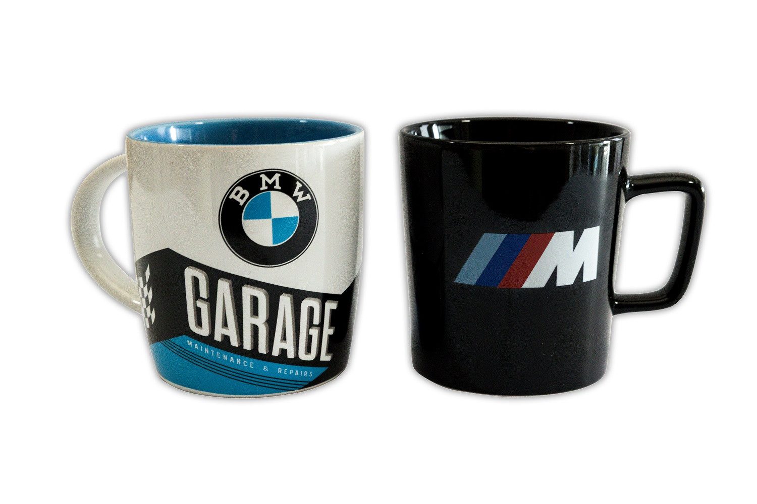Tasse 2x BMW M Tasse Garage Motorrad Kaffee Becher Kaffeetasse Motorsport