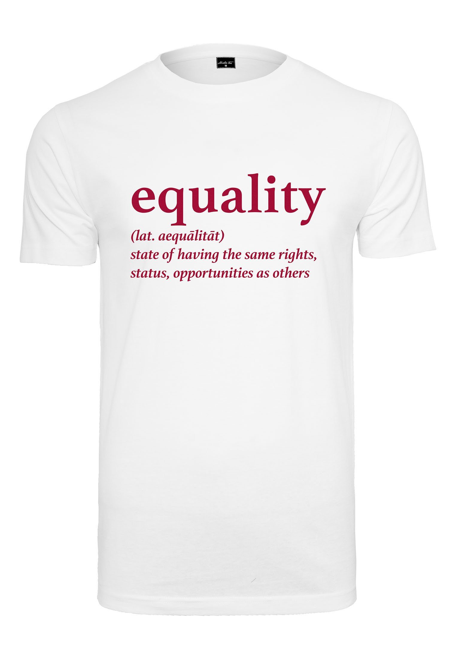 MT732 T-Shirt MisterTee Equality (1-tlg) Definition Herren white Tee Definition Equality