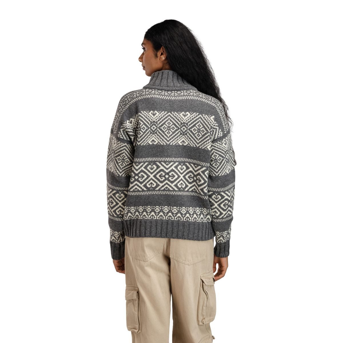 Dale of Norway Fleecepullover Rasletind Fem Sweater Luxuriöser Damenpullover aus Merinowolle mit ikonischem Design, ideal