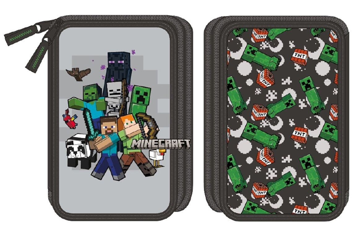 ASTRA Federmäppchen Minecraft - Doppelmäppchen mit Inhalt