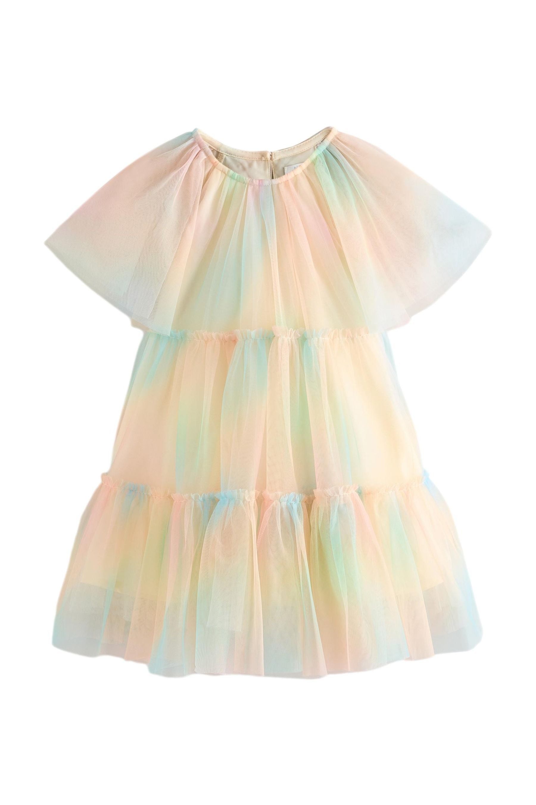 Next Partykleid Gestuftes Mesh-Partykleid (1-tlg) günstig online kaufen