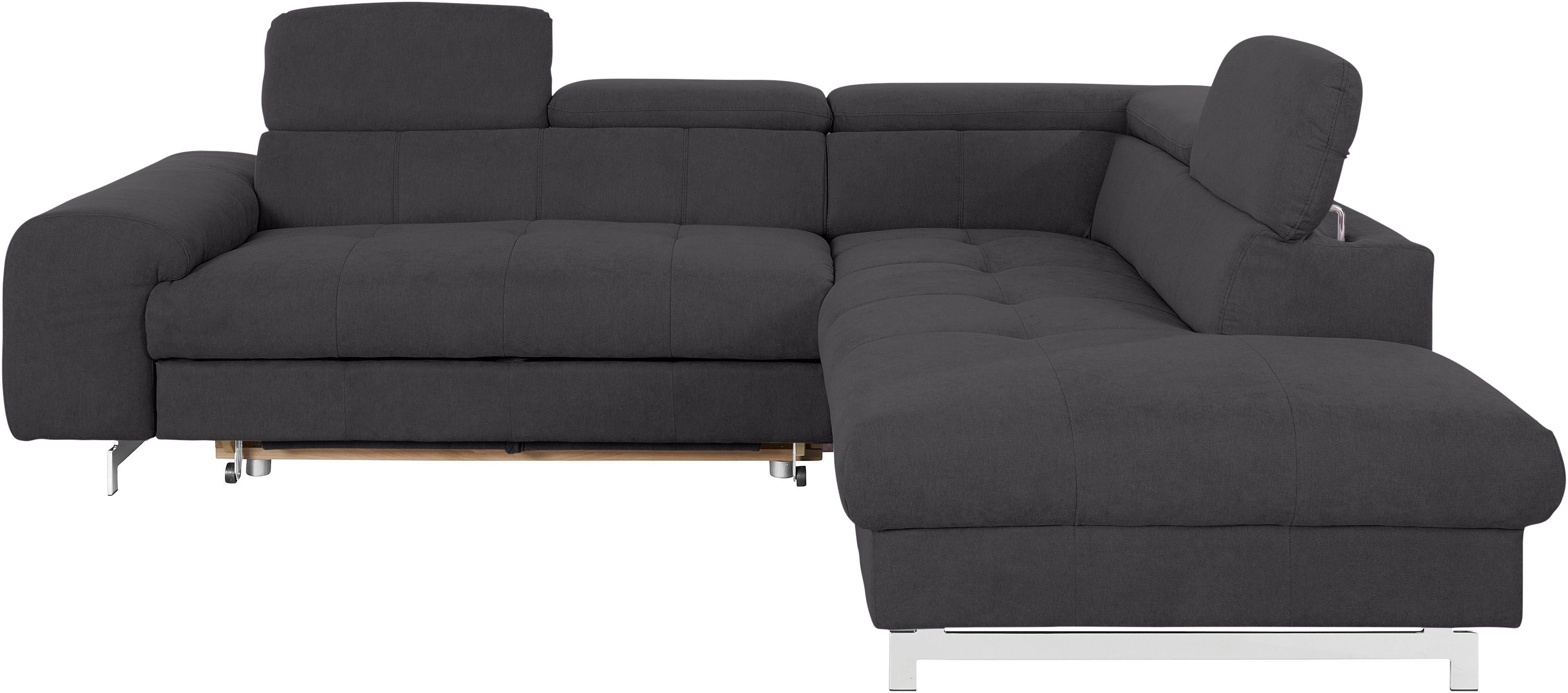 COTTA Ecksofa Chef L-Form, mit Kopfteilverstellung, günstig online kaufen