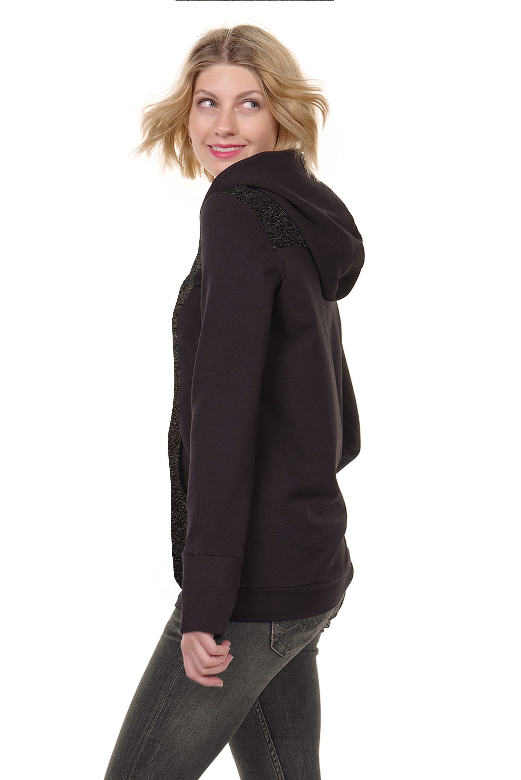 3Elfen Hoodie Kapuzenpullover Hoodie Waldkäppchen Edelornament