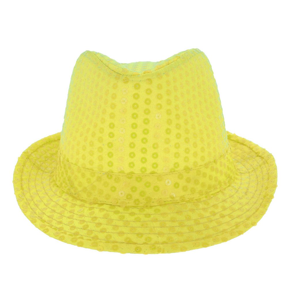 MICA Kostüm Fedora - für Erwachsene - neongelb