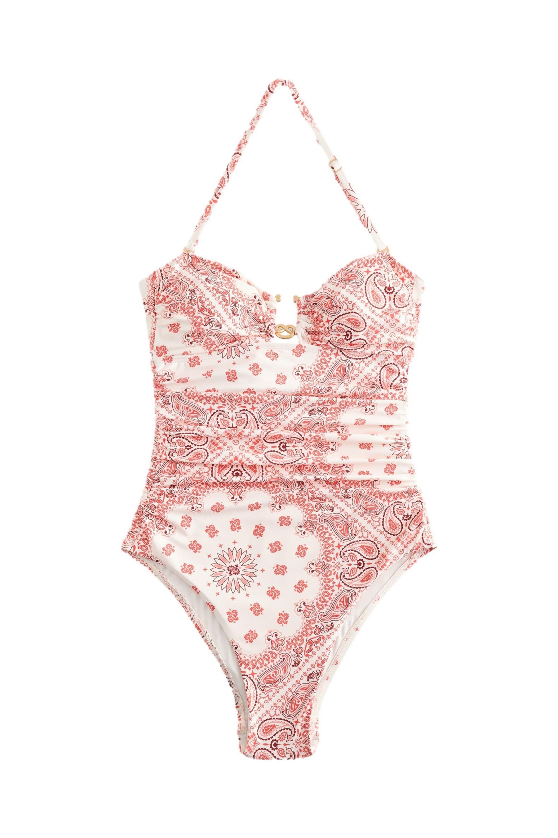 Badeanzug Bauchformender Bandeau-Badeanzug