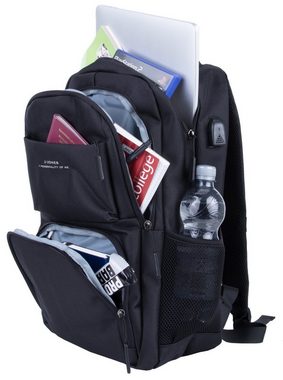 compagno Daypack, Business Laptop Rucksack gepolstert Schulrucksack Uni-Rucksack Arbeit Studium Cityrucksack