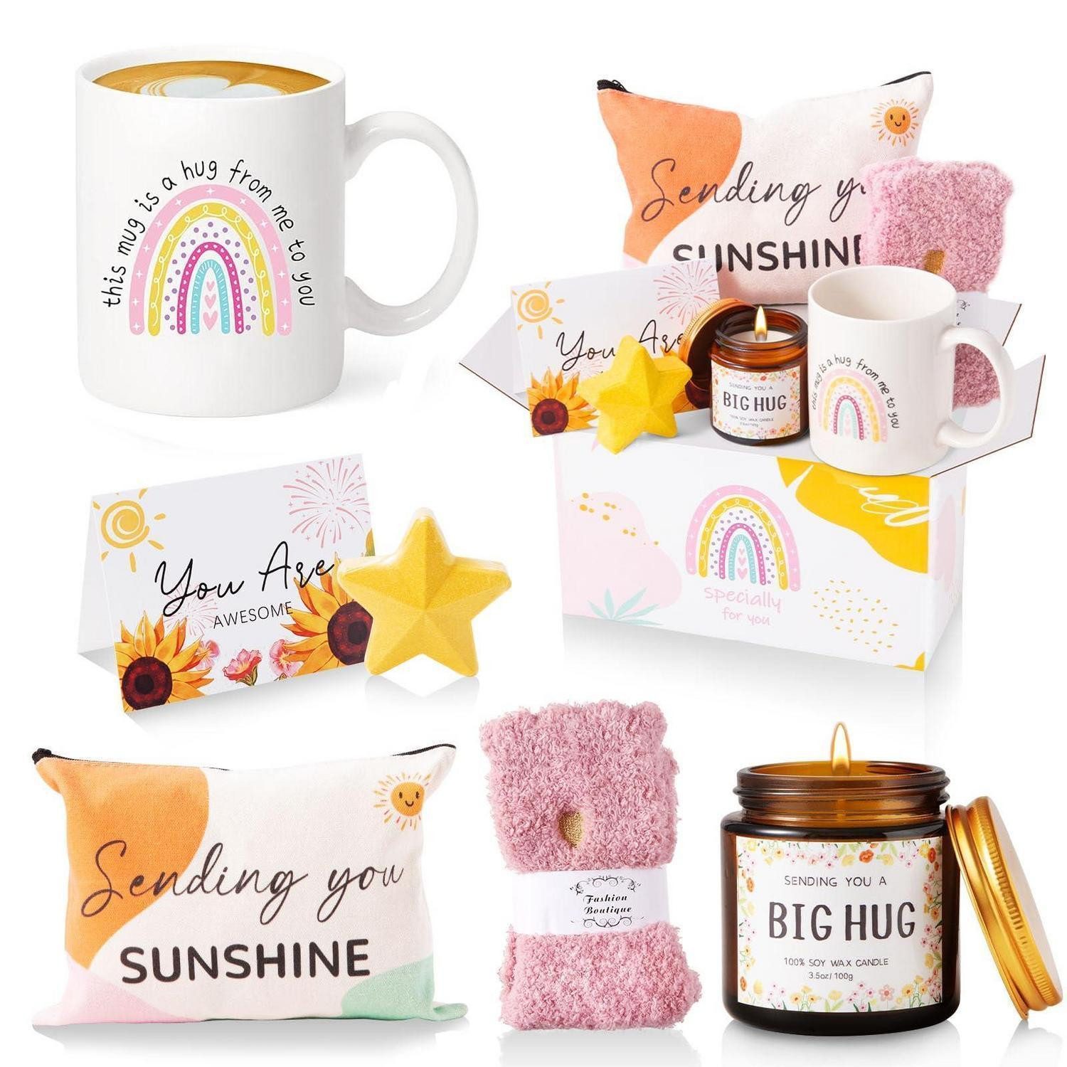 LuxusKollektion Geschenkbox Geschenkset Damen "Big Hug" mit Tasse & Kerze (1 St)