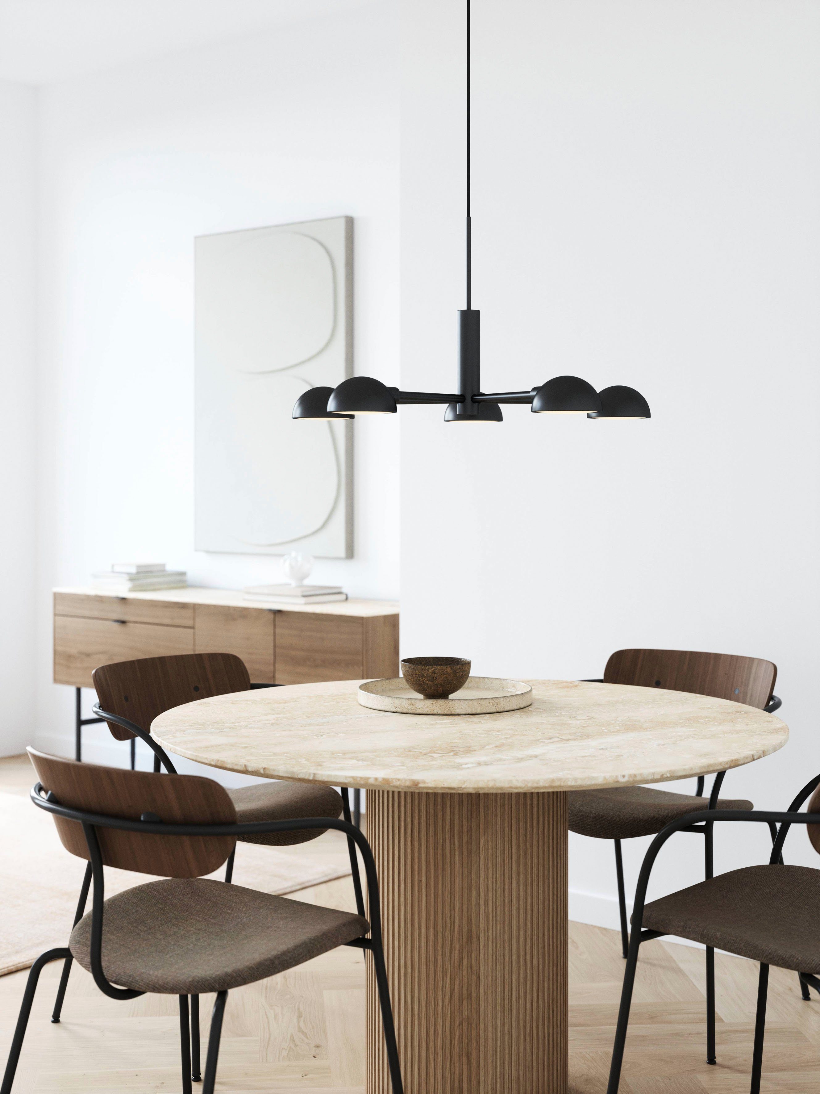 design for the people einem Nomi, Pendelleuchte Minimalistisches Perfekt runden über Tisch Design, Leuchtmittel, ohne