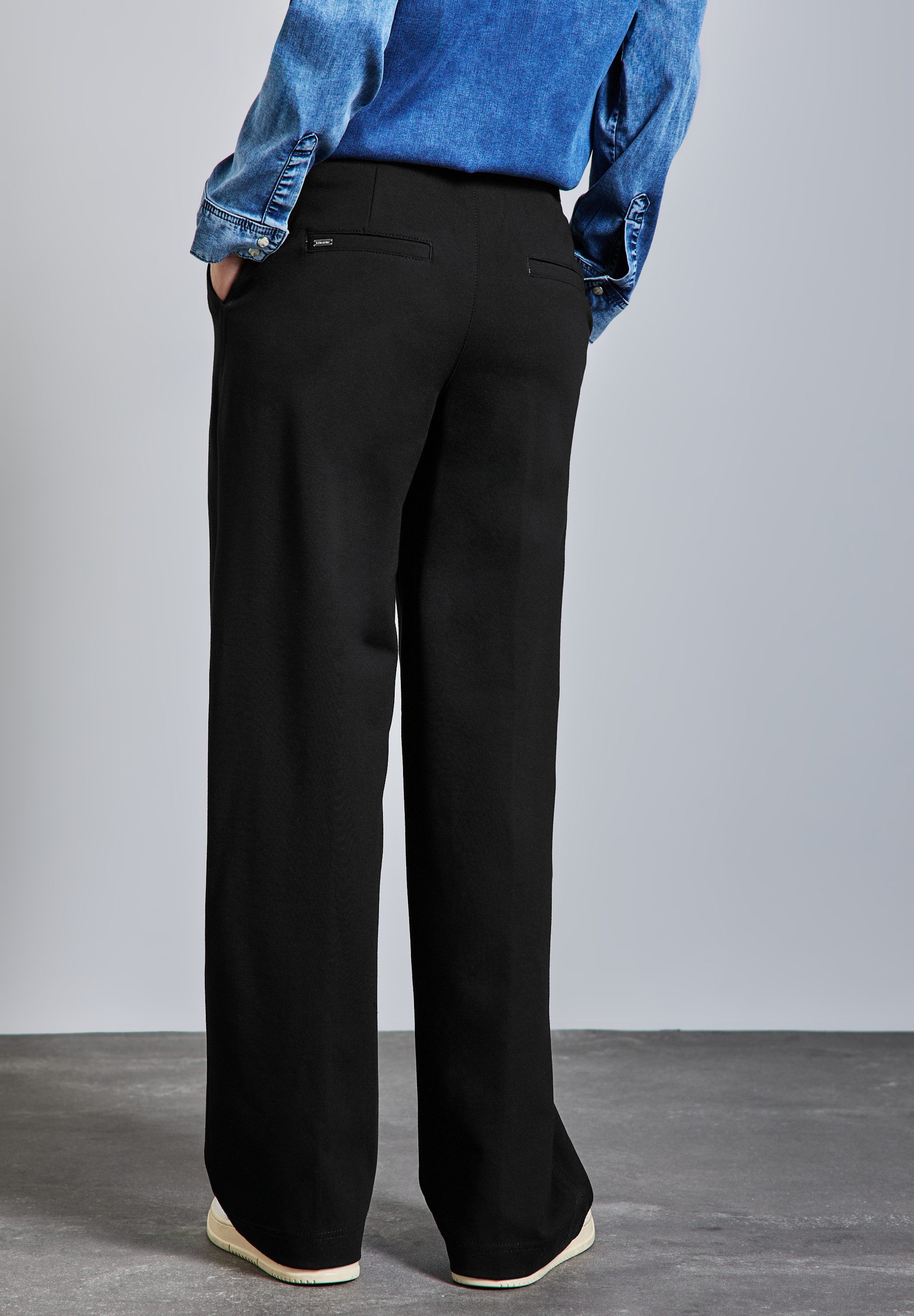 STREET ONE Stoffhose Sommerhose mit Knopfdetail günstig online kaufen