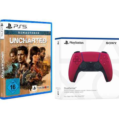 PlayStation 5 Dualsense red + Uncharted PlayStation-Controller