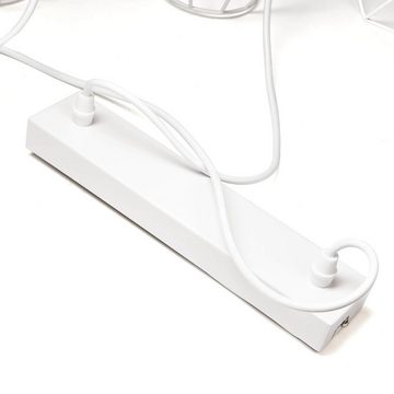 Licht-Erlebnisse Pendelleuchte GALAXY, ohne Leuchtmittel, Design Hängelampe Weiß Drahtgestell 5-flammig stylisch
