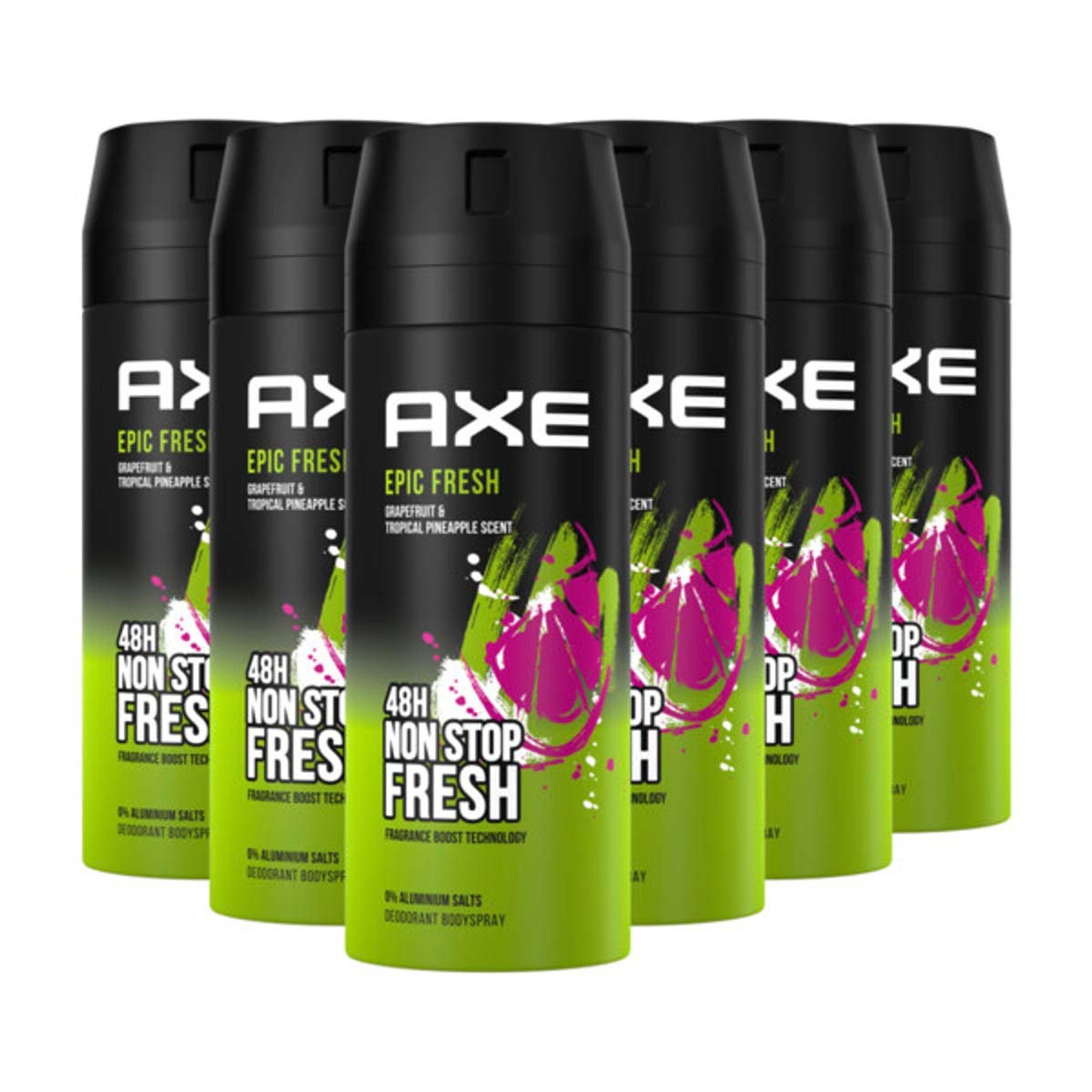 AXE Deo axe Männerdeo Aluminium Deo-Set Fresh 6x 150ml ohne Bodyspray Epic