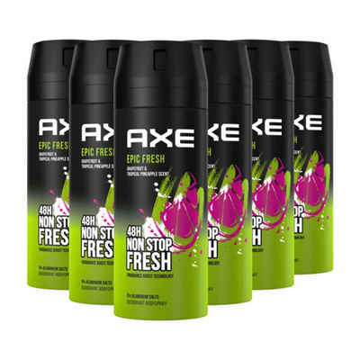 axe Deo-Set AXE Bodyspray Epic Fresh 6x 150ml Deo Männerdeo ohne Aluminium