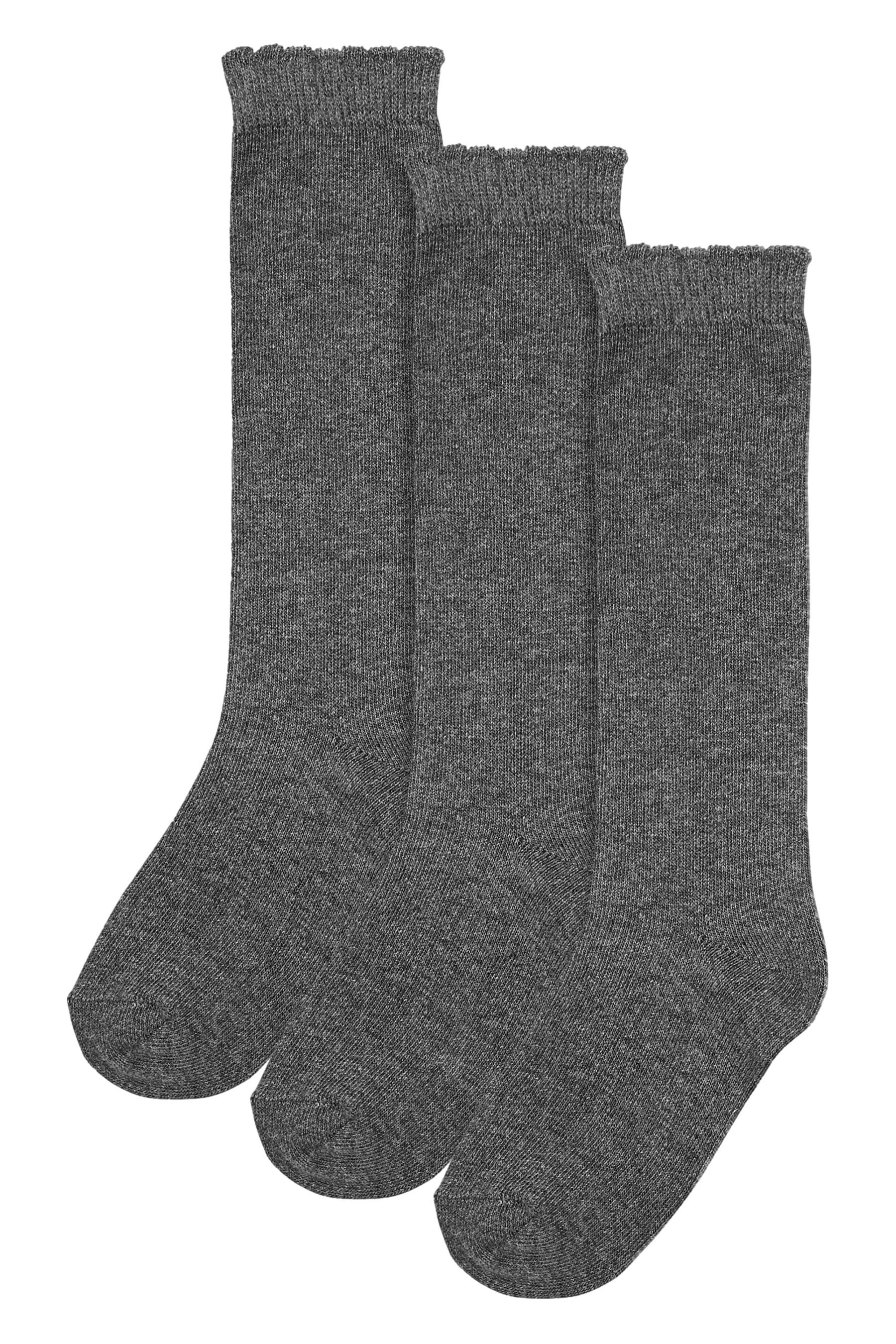 Kniestrümpfe Kniestrümpfe mit hohem Baumwollanteil, 3er-Pack