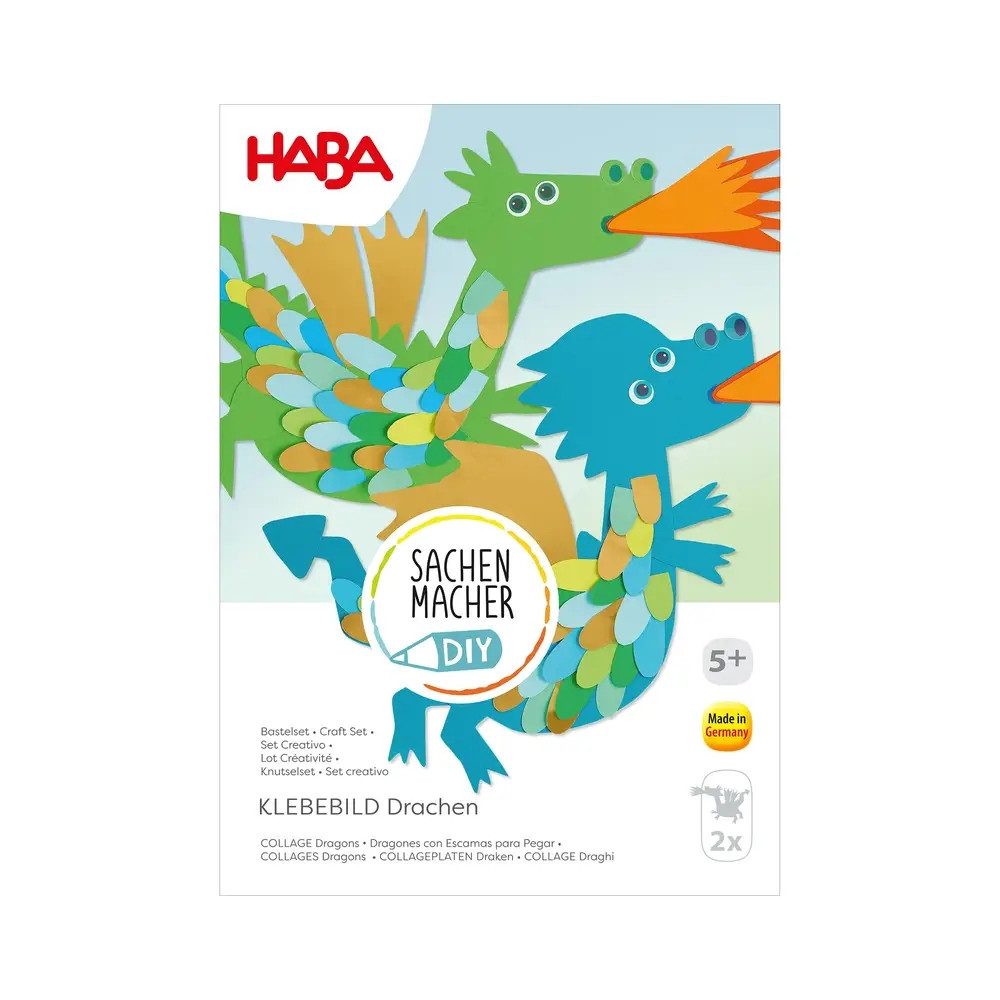Haba Bastelnaturmaterial Bastelset - Klebebild Drachen
