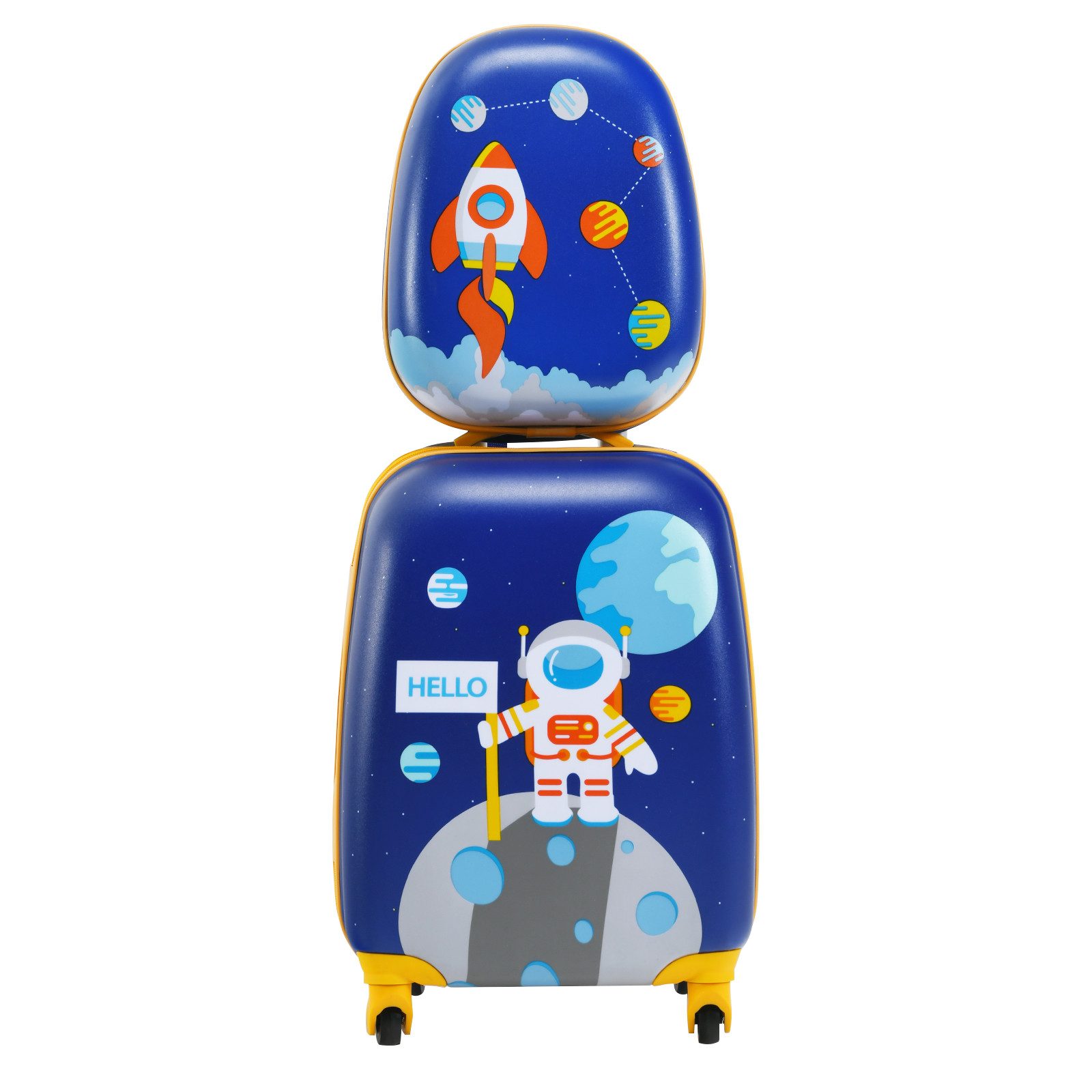 COSTWAY Kinderkoffer 2tlg Kinderkoffer, mit Rucksack