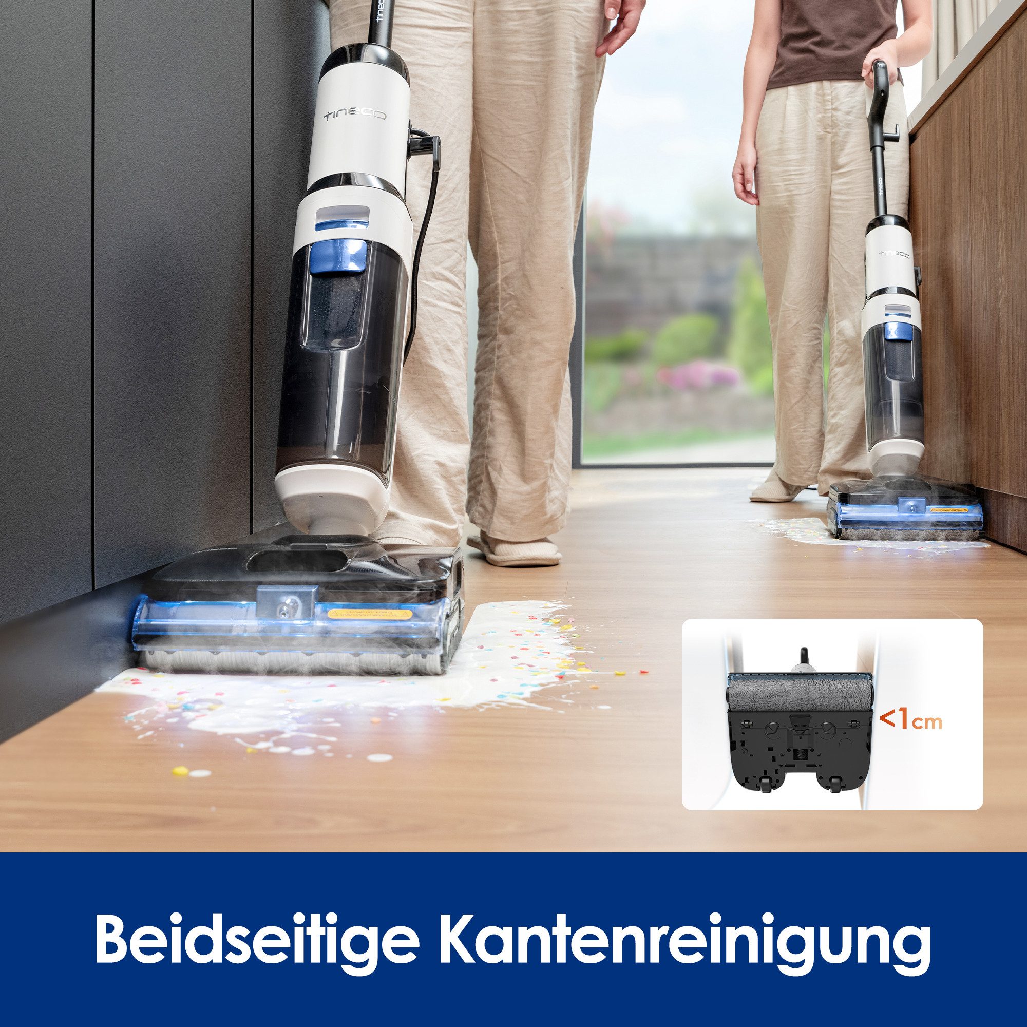 Tineco Nass-Trocken-Sauger FLOOR ONE S6 Stretch Steam Plus Dampfreiniger mit Hochdruck-Dampf, 1140 W, mit 160° Grad hygienischer Dampfreinigung, für Flecken und Tierhaare