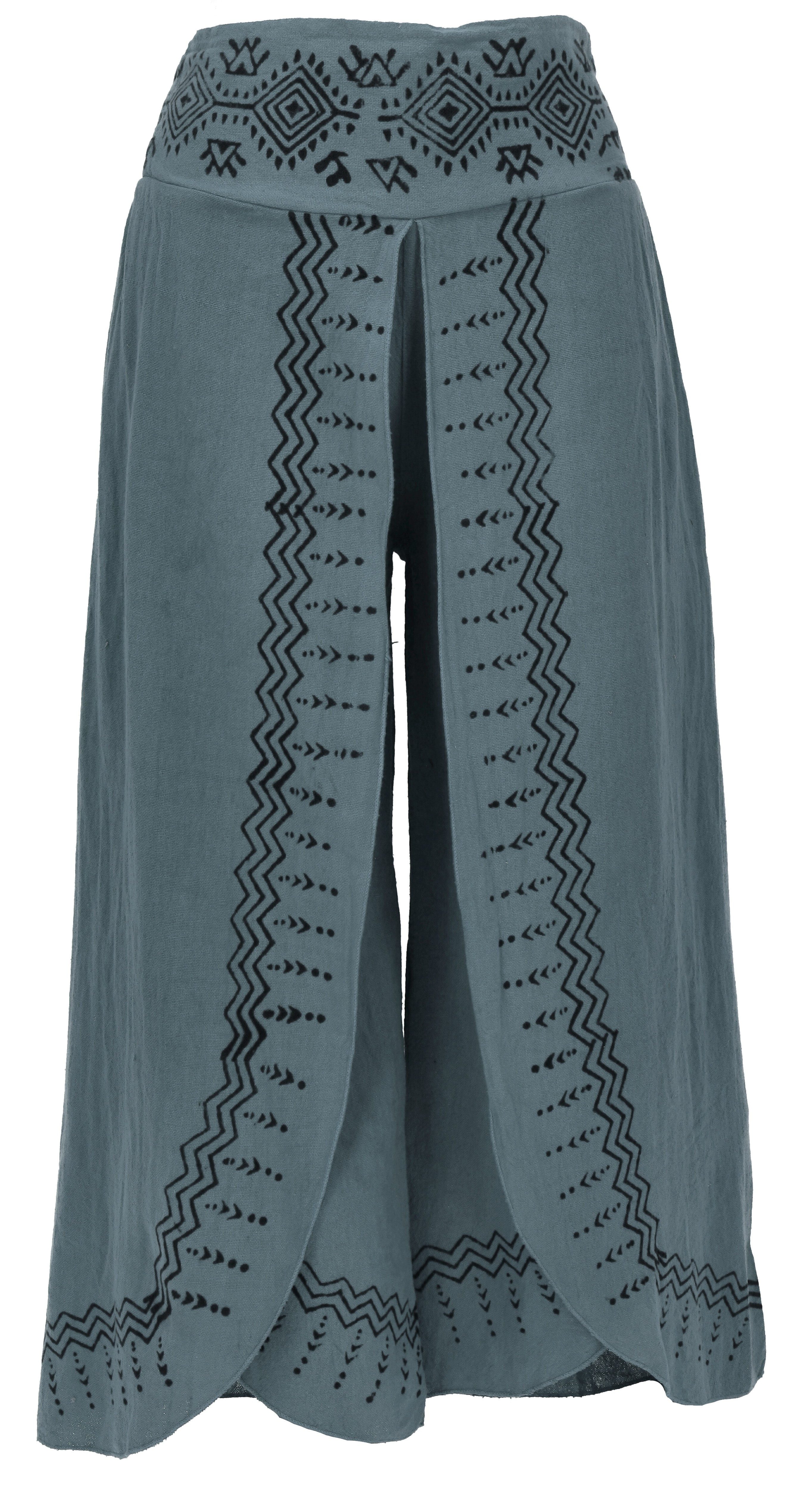 Guru-Shop Relaxhose Palazzohose, Hosenrock, bedruckte natürliche.. alternat günstig online kaufen