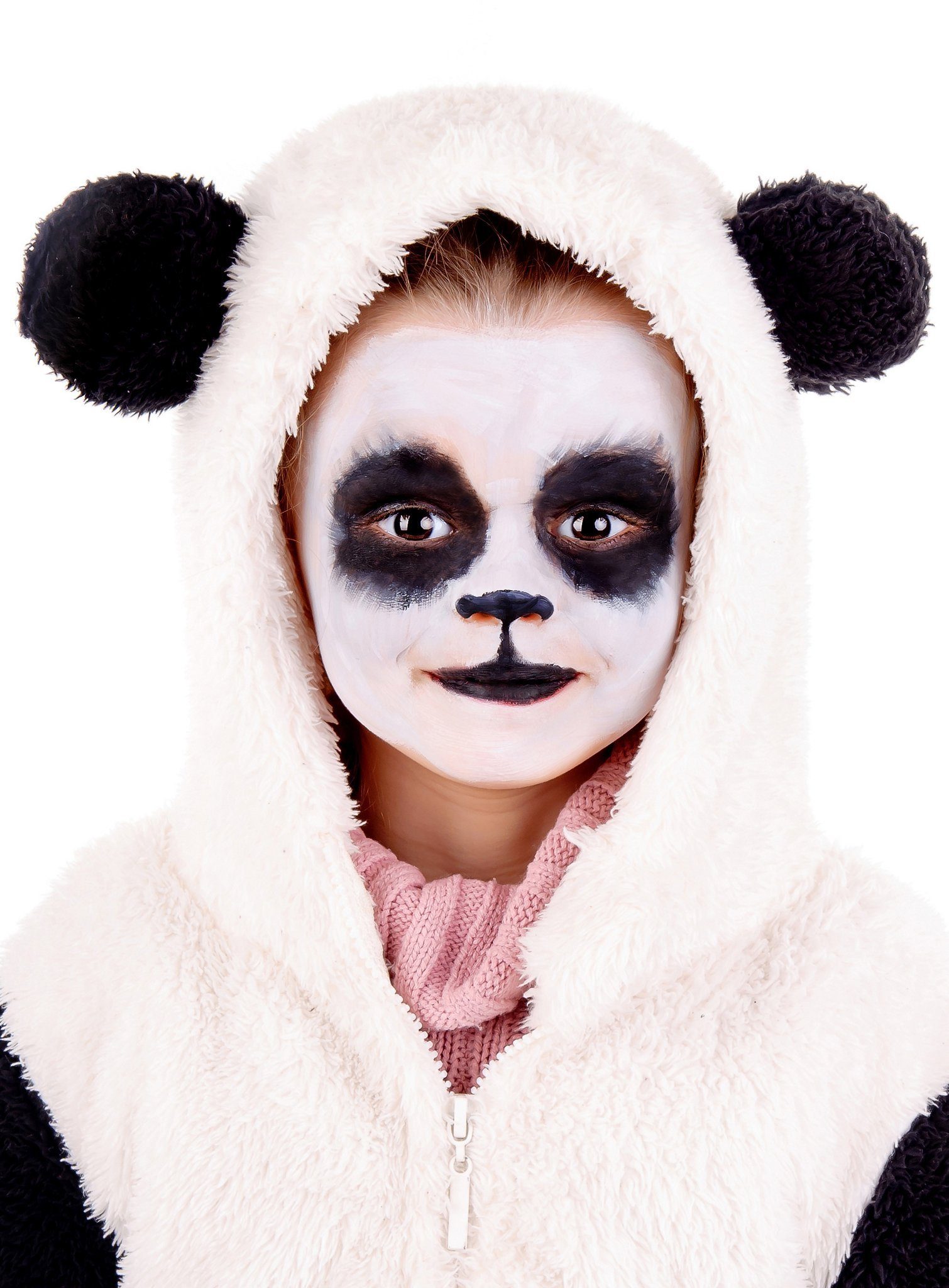 Kryolan GmbH Theaterschminke Schminke schwarz-weiß Make up 15ml Fasching Karnev, Voll deckende Cremeschminke auf Wachsbasis für Skelett, Pantomime, Ka